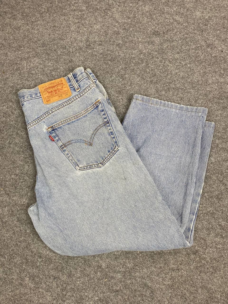 Levi's vintage levis 550 lightwash distressed baggy denim Size US 35 - 2 Thumbnail