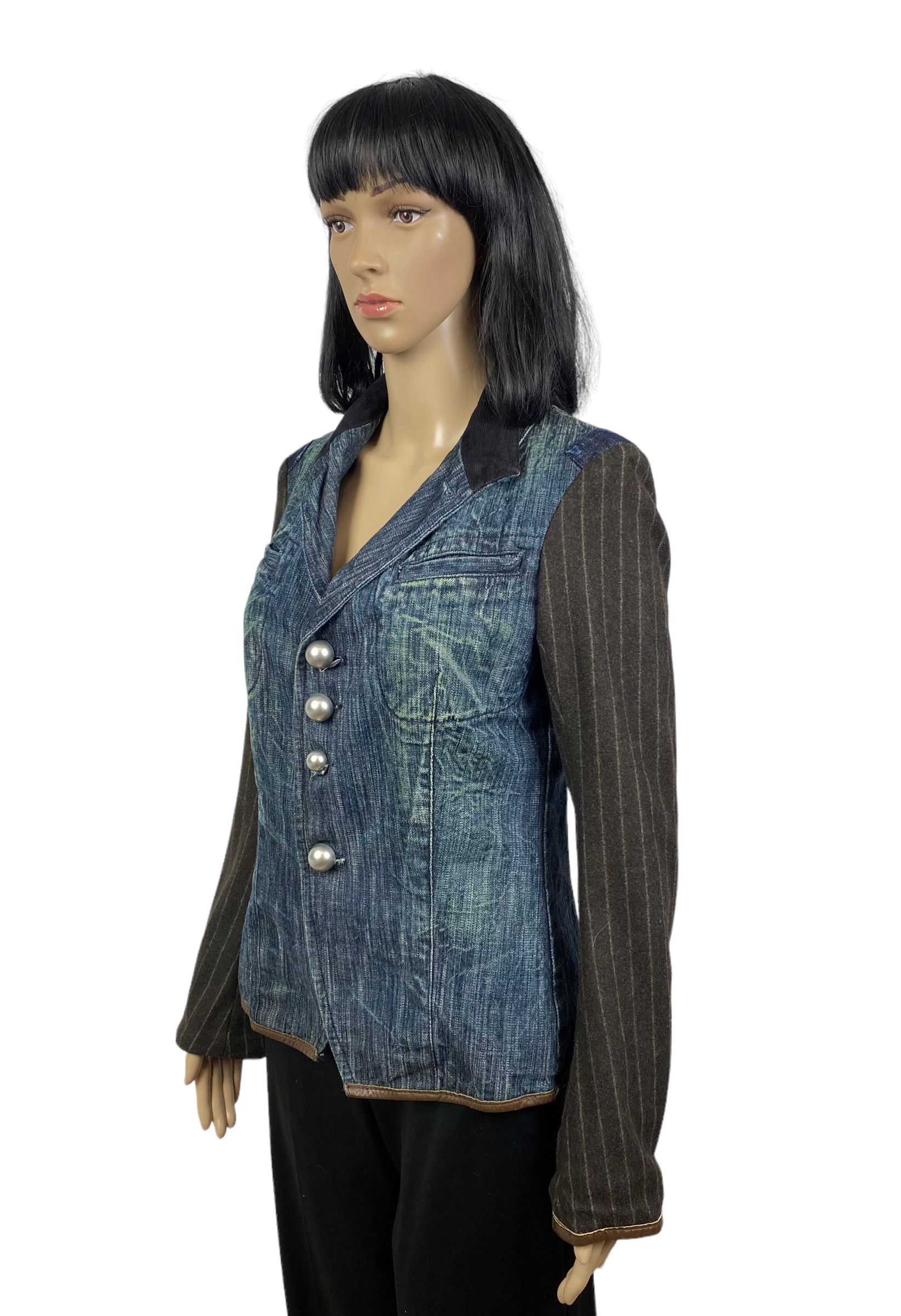 Other Ra. Re Denim blazer jacket made in italy wool sleeves size M Size M / US 6-8 / IT 42-44 - 4 Thumbnail