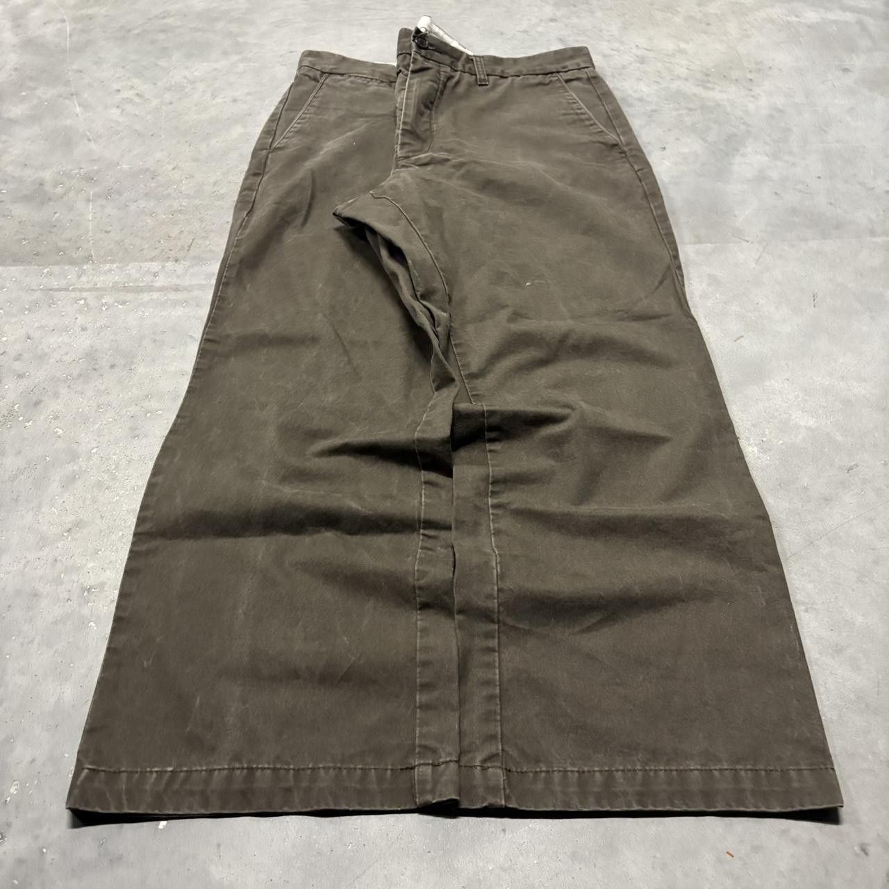 Japanese Brand × Vintage Crazy Vintage Y2K/2000s Baggy Brown Workwear Casual Pants! Size US 36 / EU 52 - 3 Thumbnail