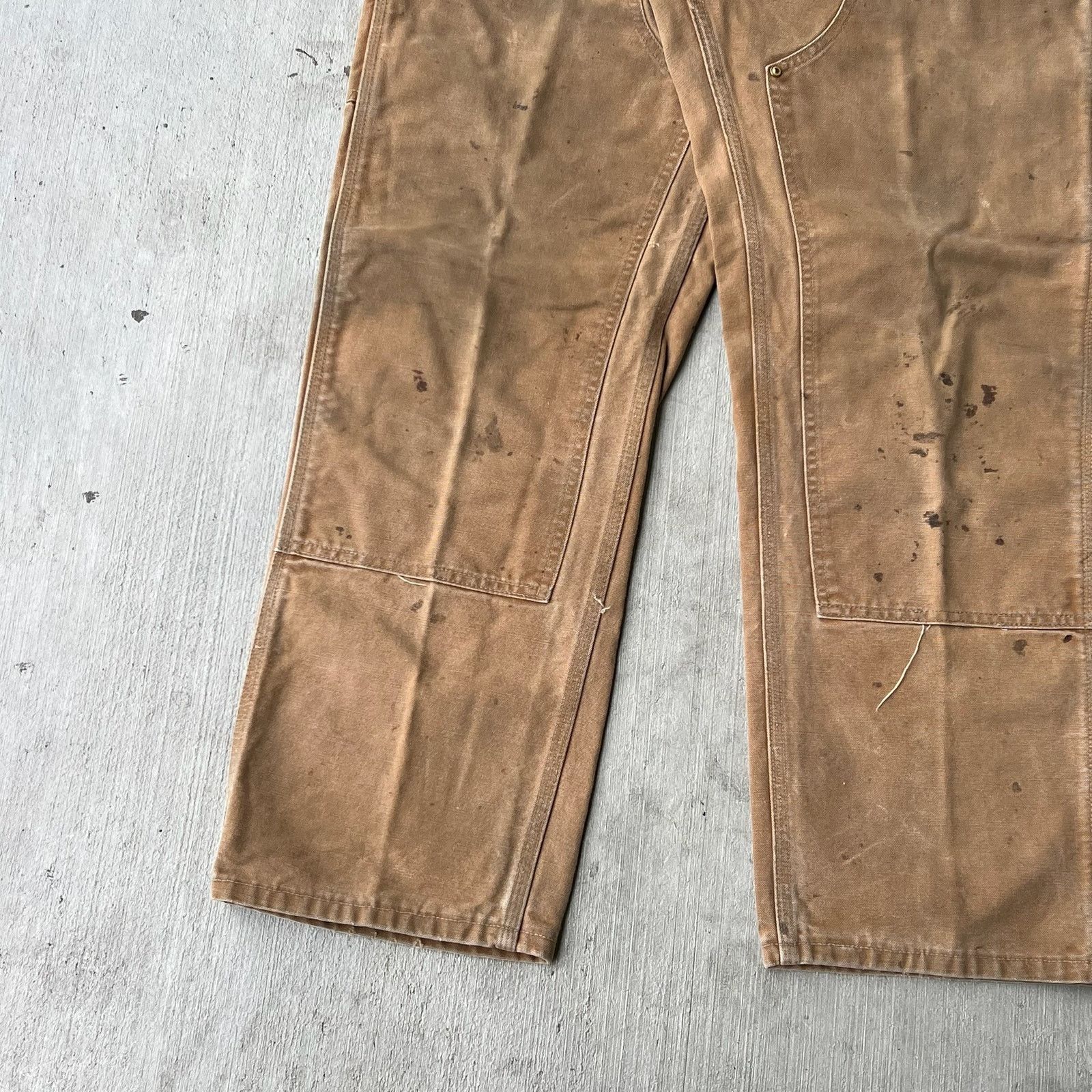 Carhartt × Vintage Carhartt brown double knee work wear carpenter pants Size US 32 / EU 48 - 9 Thumbnail
