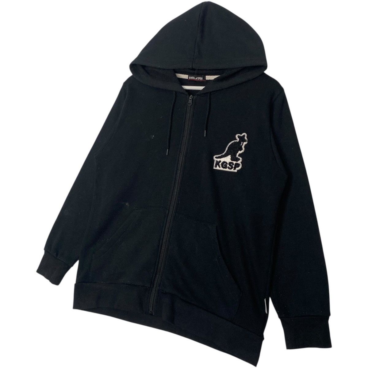 Vintage Vintage Kangol Embroidered Hoodie Black Pullover Jumper Sz M Size US M / EU 48-50 / 2 - 2 Thumbnail