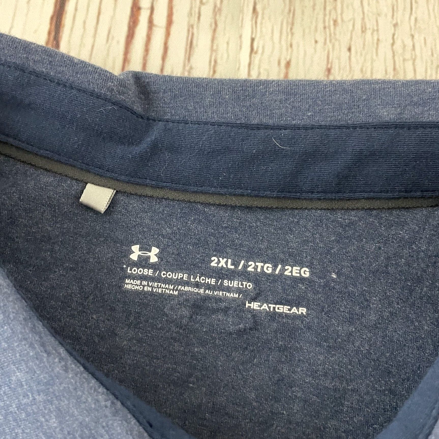 Under Armour Under Armour HeatGear Polo Shirt Mens 2XL Button Front Short Sleeve Blue Under Armour Size US XXL / EU 58 / 5 - 2 Thumbnail