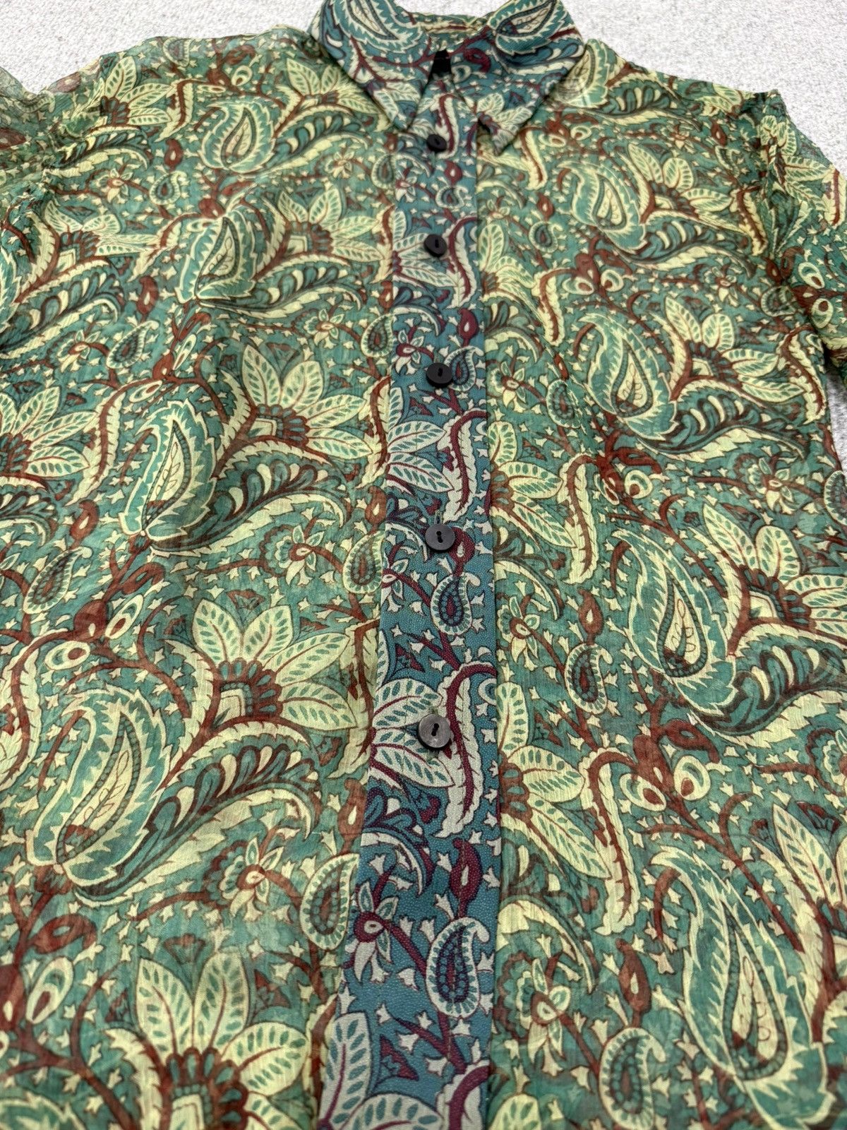 Japanese Brand Haris Rock Long Sleeve Paisley Button Ups Size S / US 4 / IT 40 - 6 Thumbnail