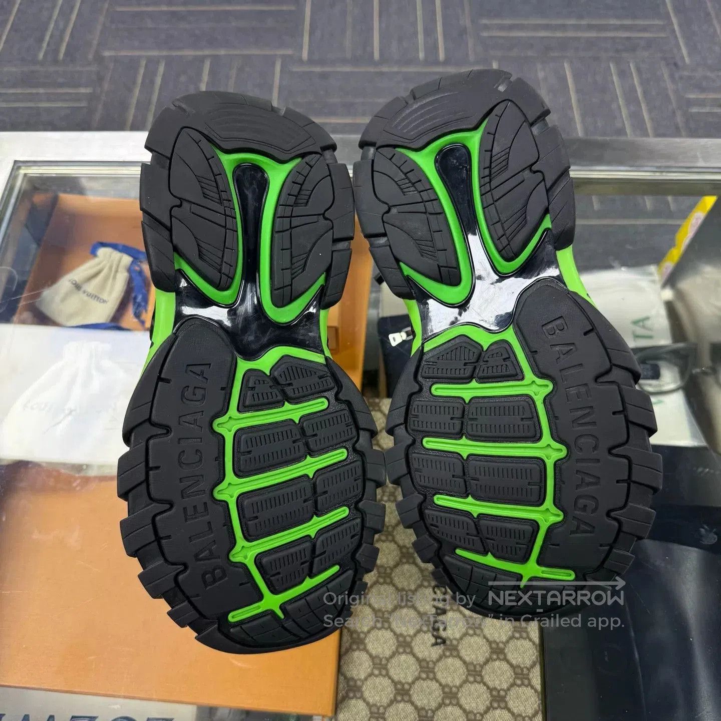 Balenciaga balenciaga track sandals in black and green. Size US 7 / EU 40 - 6 Thumbnail