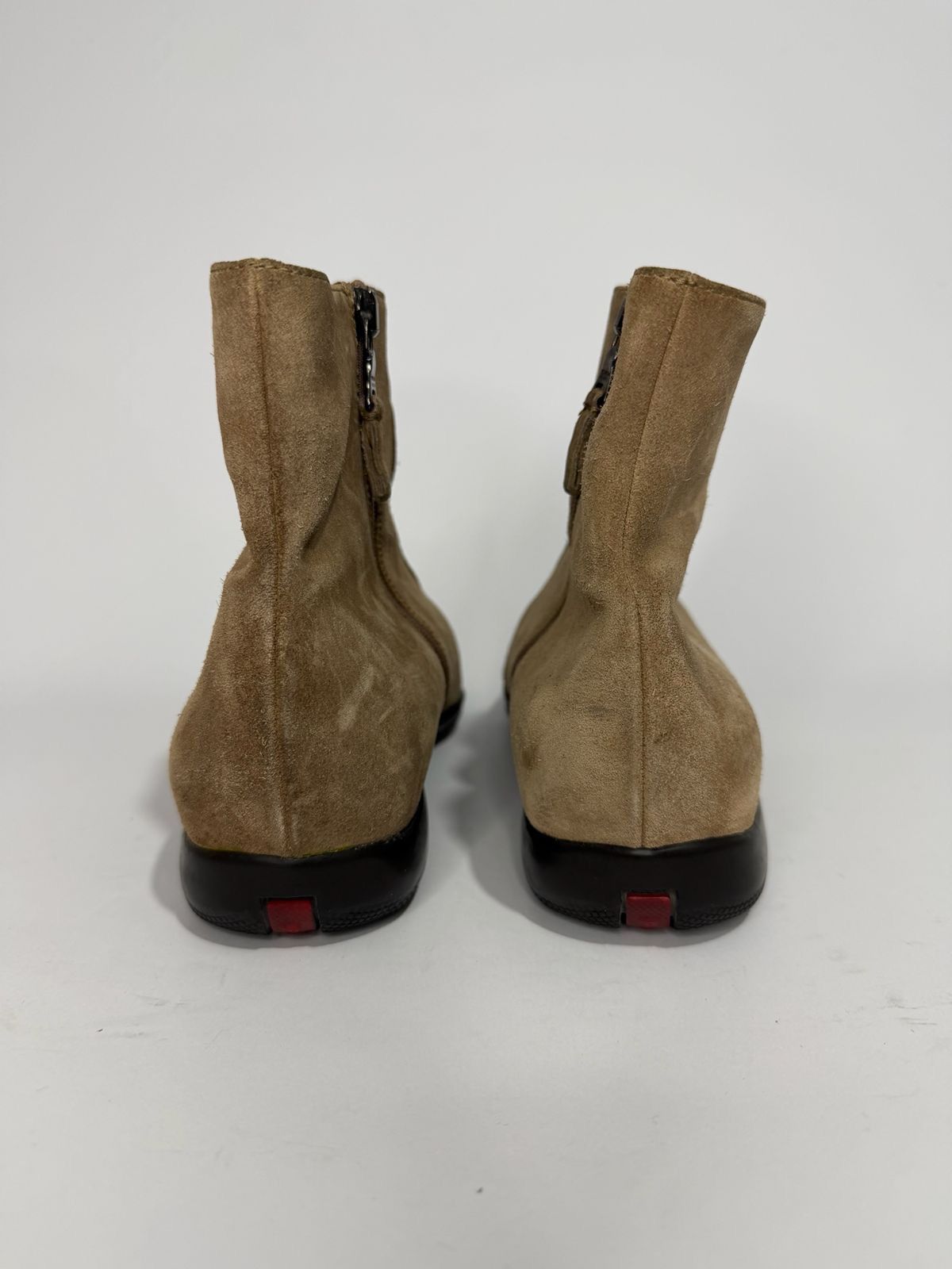 Prada Prada Suede Ankle Boots Square Toe Zip-Up Low Heel EU38.5 Size US 8.5 / IT 38.5 - 3 Thumbnail