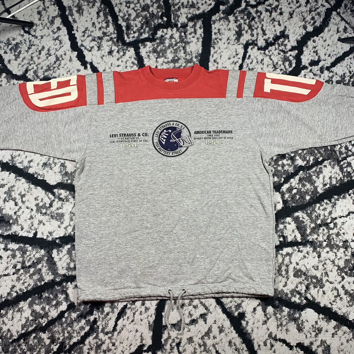 Levi's × Levi's Vintage Clothing × Vintage Vintage 90’s Levi’s Baseball USA Sweatshirt Embroidery Size US XL / EU 56 / 4 - 7 Thumbnail