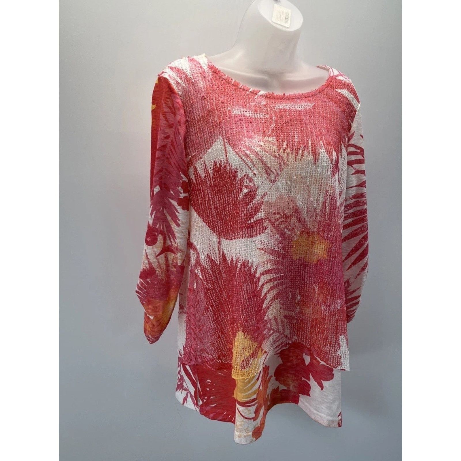 Other ALI MILES Tunic Top Size Small Floral Pastel Lined Size S / US 4 / IT 40 - 2 Thumbnail