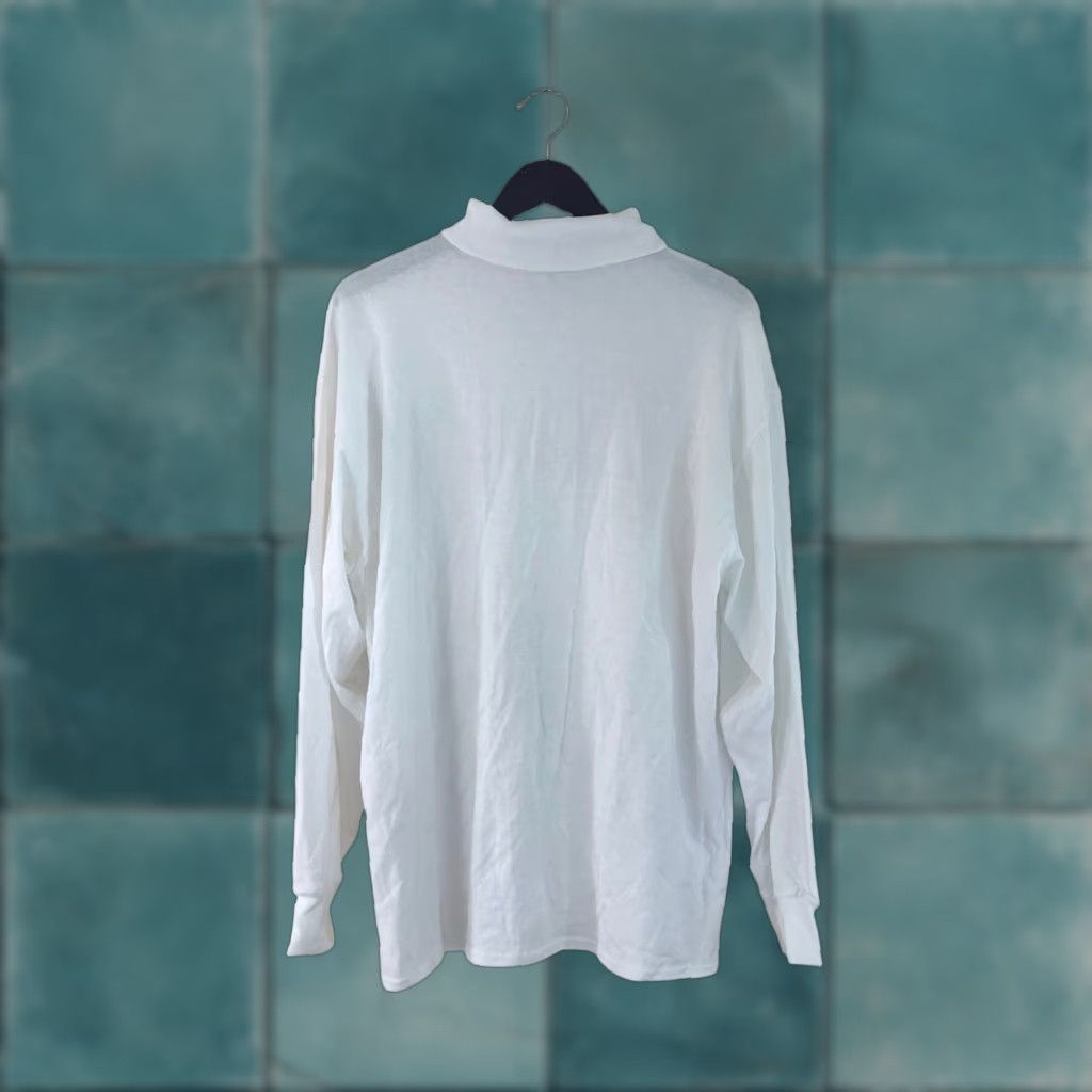 Vintage VINTAGE Signature Sportswear Turtleneck Shirt Mens XL White 90s Deadstock Made in USA Size US XL / EU 56 / 4 - 1 Thumbnail
