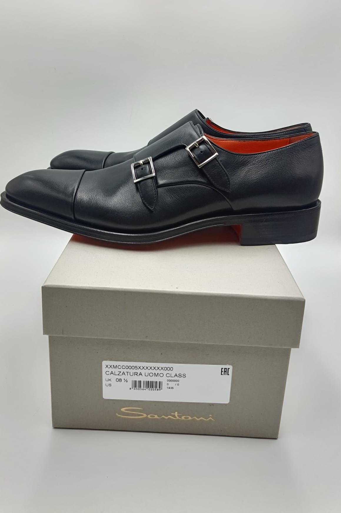 Santoni Santoni Double Monk Strap Black Leather Goodyear Welted Size US 9.5 / EU 42-43 - 6 Thumbnail