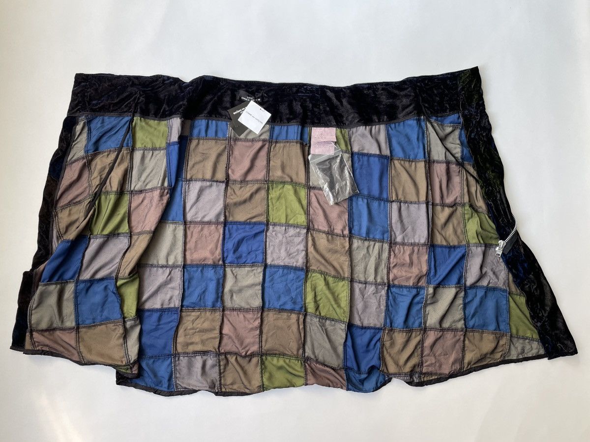 Comme des Garcons S/S 04 Patchwork Velvet Biker Skirt Size 26" / US 2 / IT 38 - 8 Thumbnail