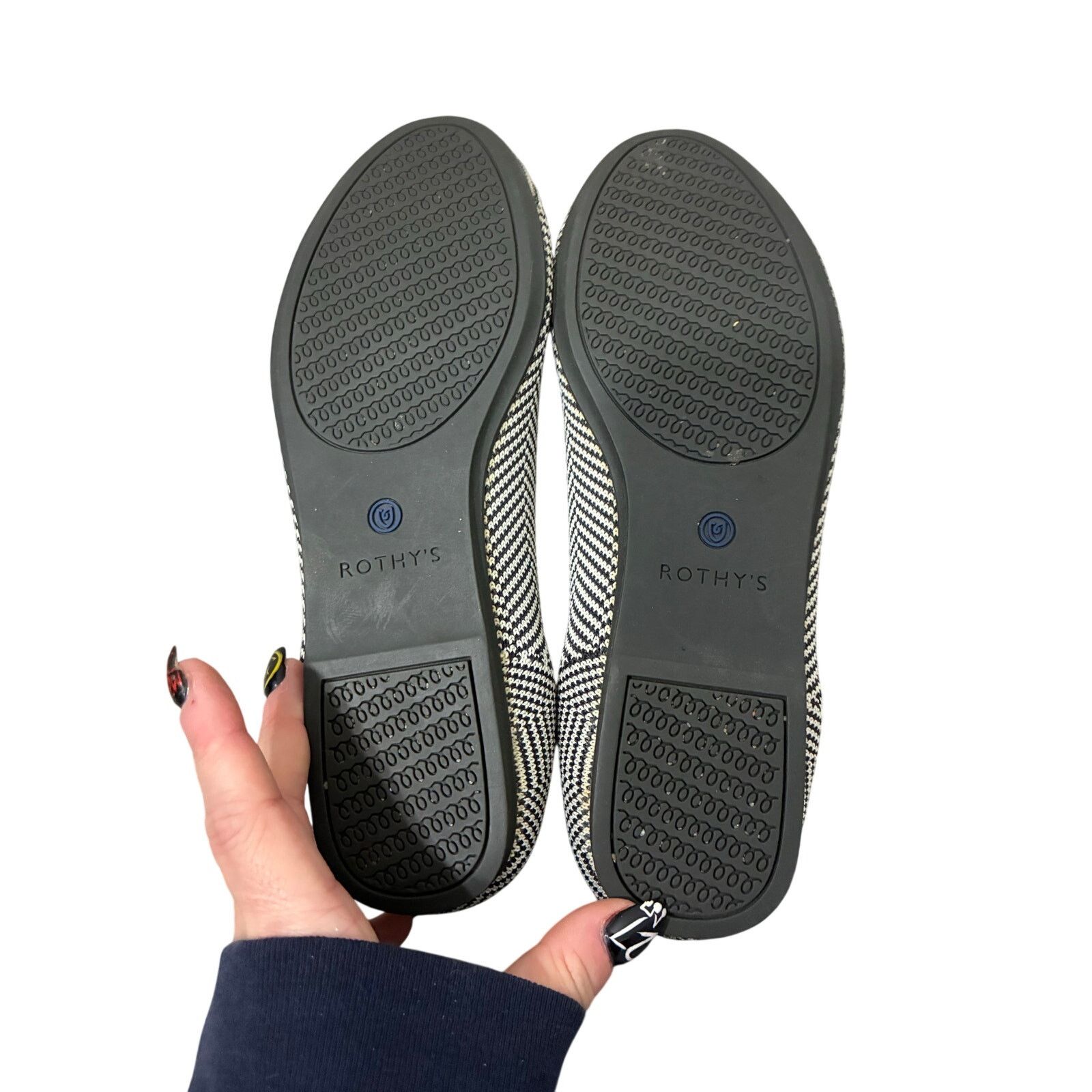 Other Rothy's Flannel Grey Herringbone Flats Washable Ballet 6 Size US 6 / IT 36 - 5 Thumbnail