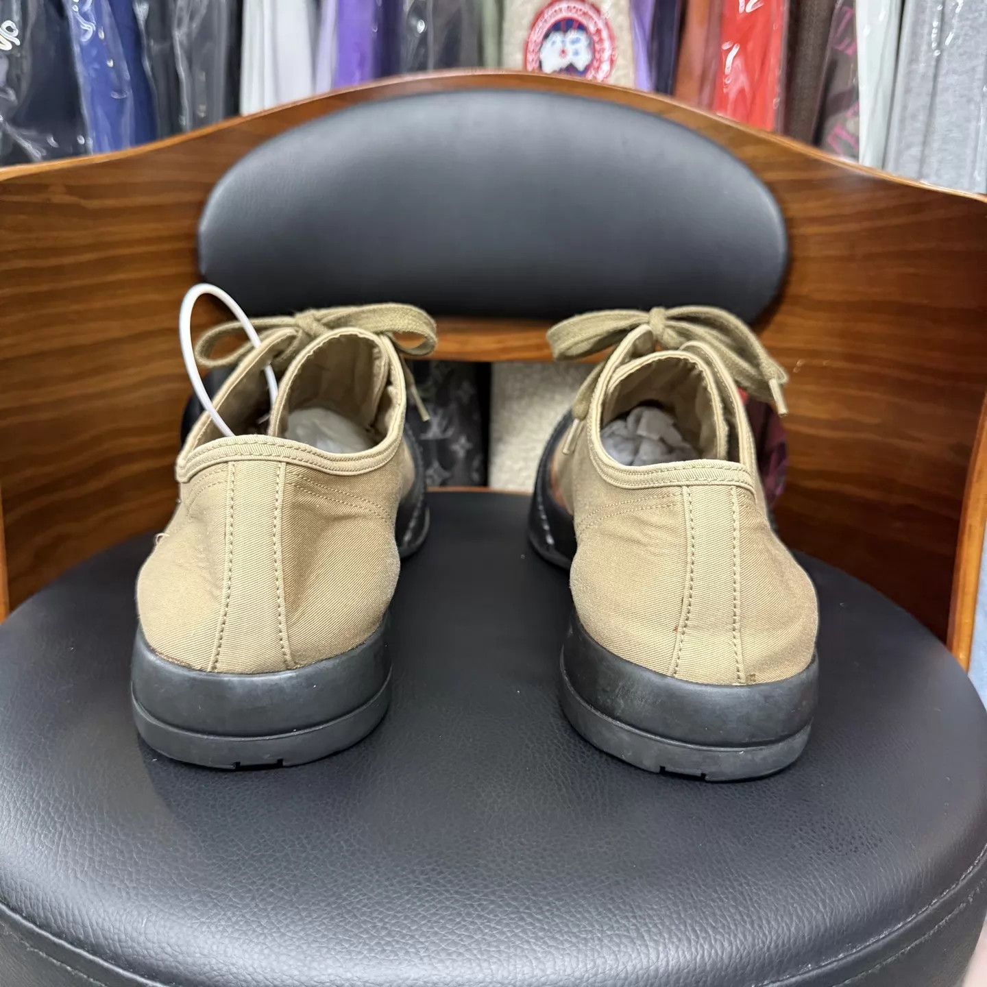 Prada Prada Canvas Cracker Shoes Khaki Brown 44 Mint Size US 11 / EU 44 - 3 Thumbnail