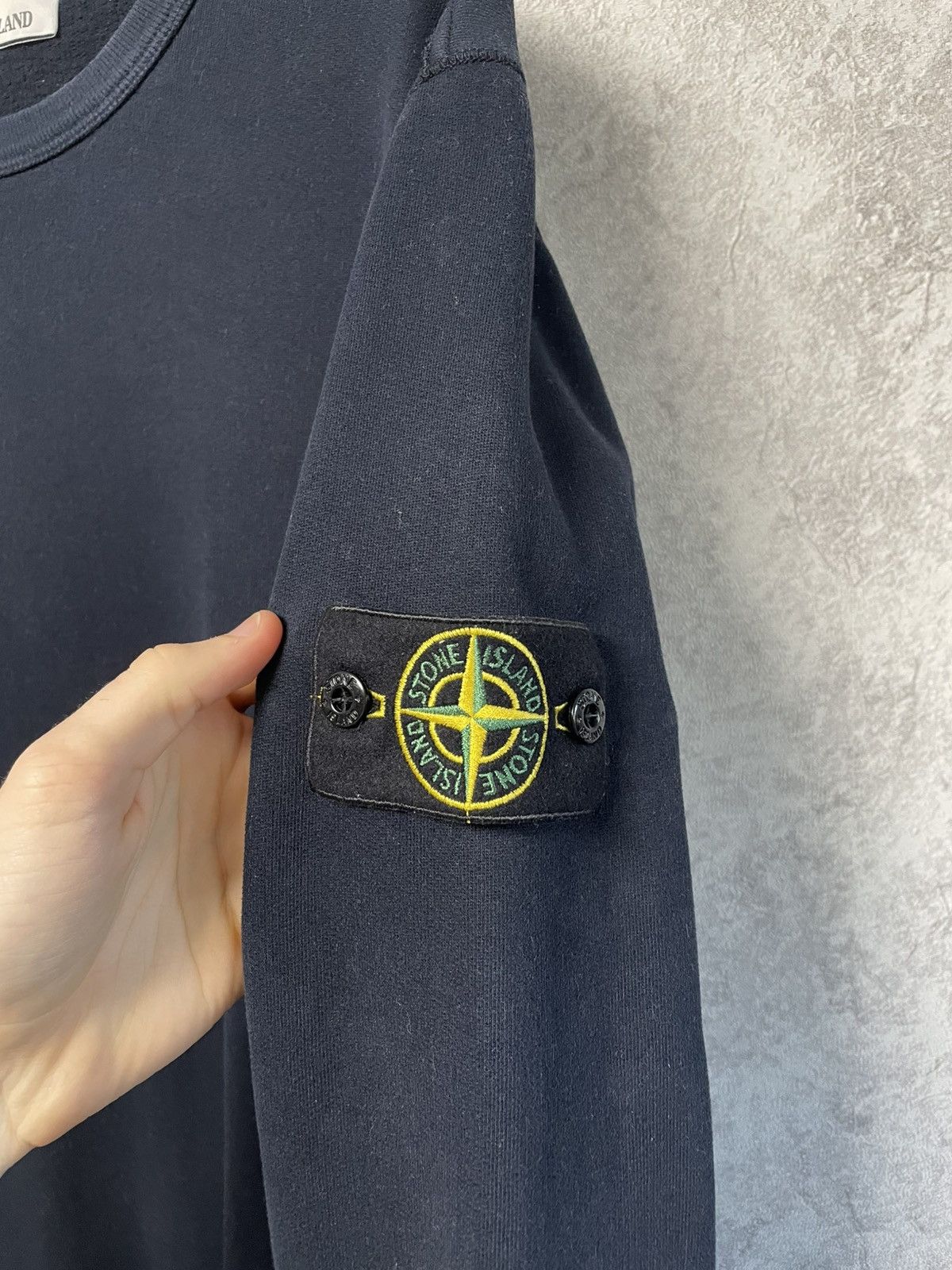 Stone Island Stone Island Navy Blue Sweatshirt Crewneck Size US L / EU 52-54 / 3 - 7 Thumbnail