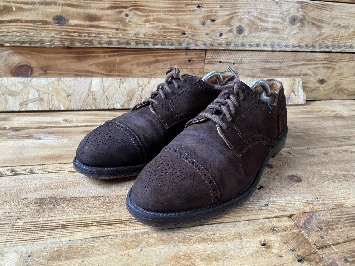 Alden Alden oxford brown suede cap-toe leather shoes sz 8E Size US 8 / EU 41 - 9 Thumbnail