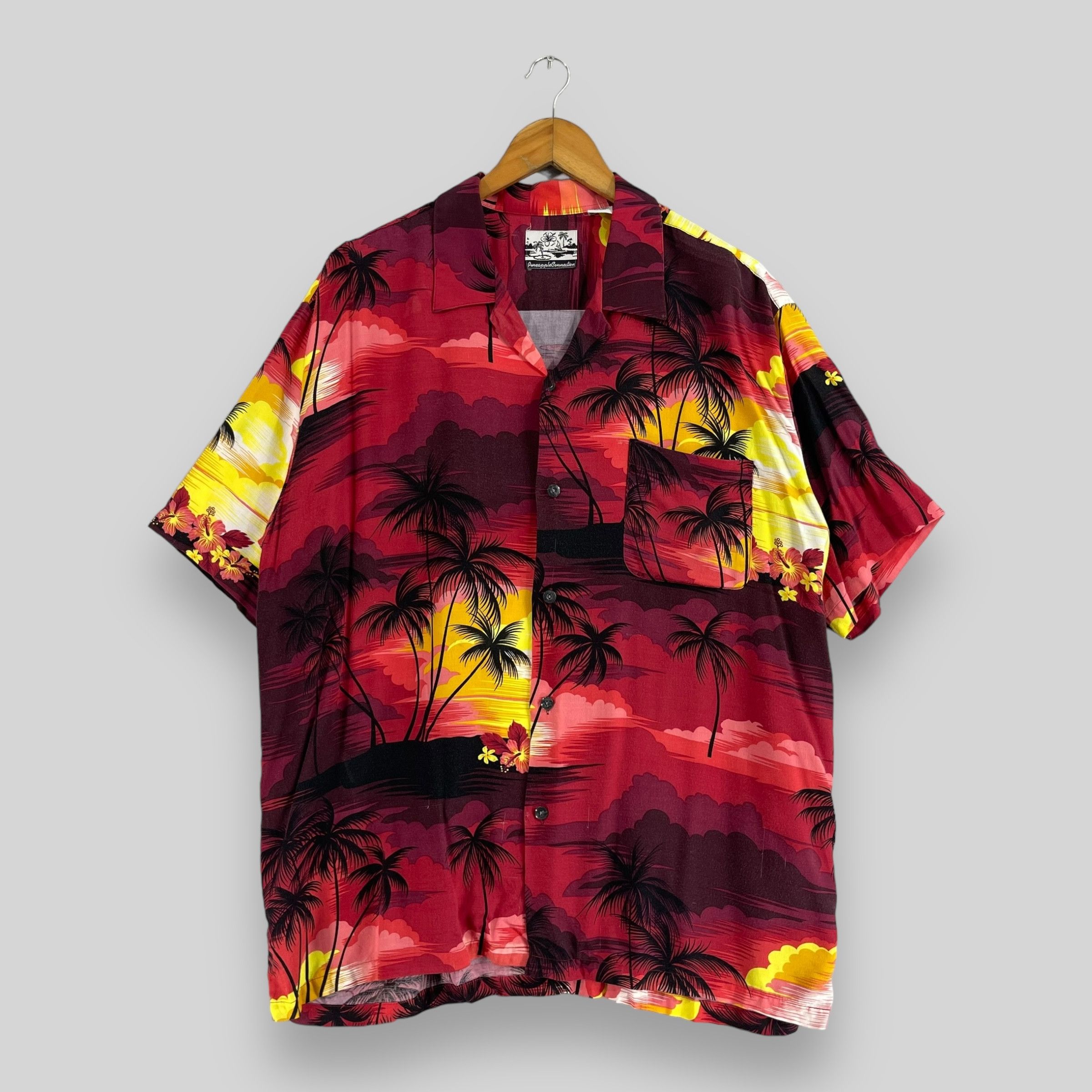 Japanese Brand × Vintage Vintage 90s Hawaiian Coconut Tree Aloha Beach Button Up Size US L / EU 52-54 / 3 - 1 Thumbnail