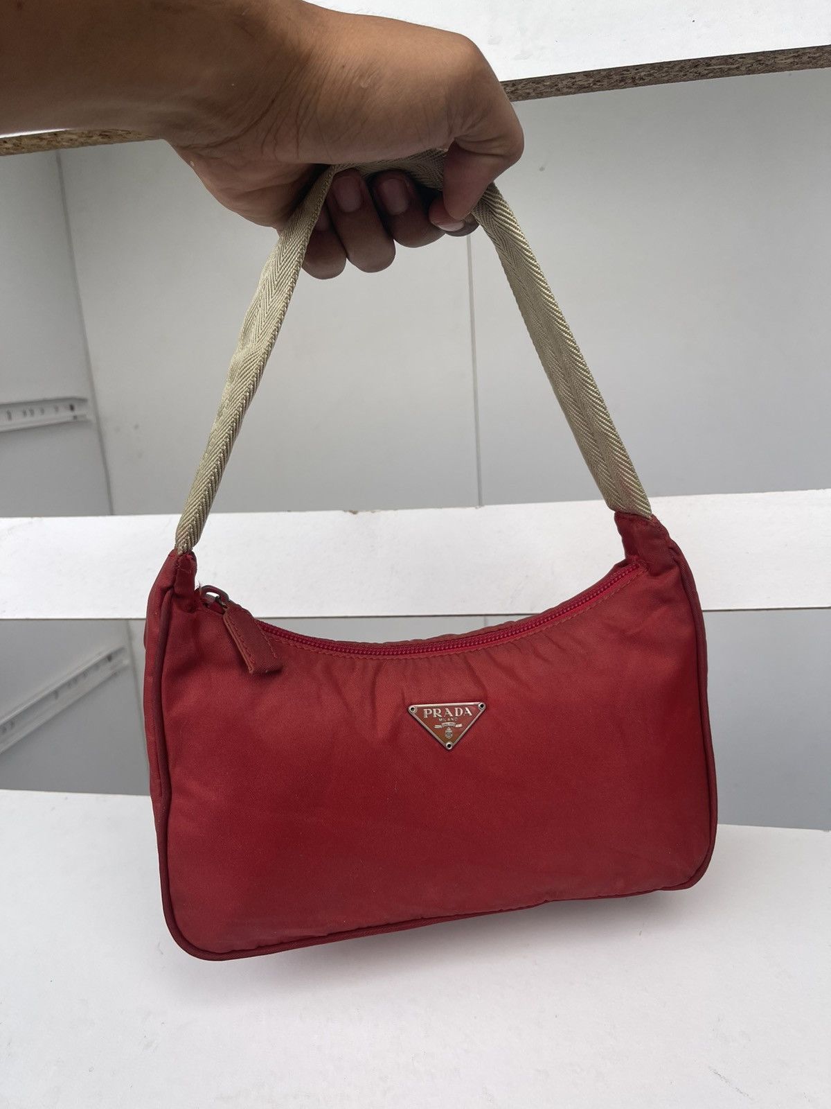 Prada VINTAGE PRADA TESSUTO SMALL HOBO BAG Size ONE SIZE - 10 Thumbnail