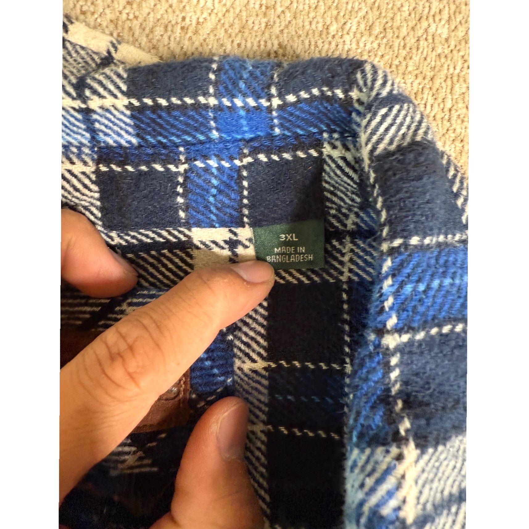Orvis Orvis Classic Collection Shirt Mens 3XL Blue Flannel Plaid Long Sleeve Size US XXL / EU 58 / 5 - 3 Thumbnail
