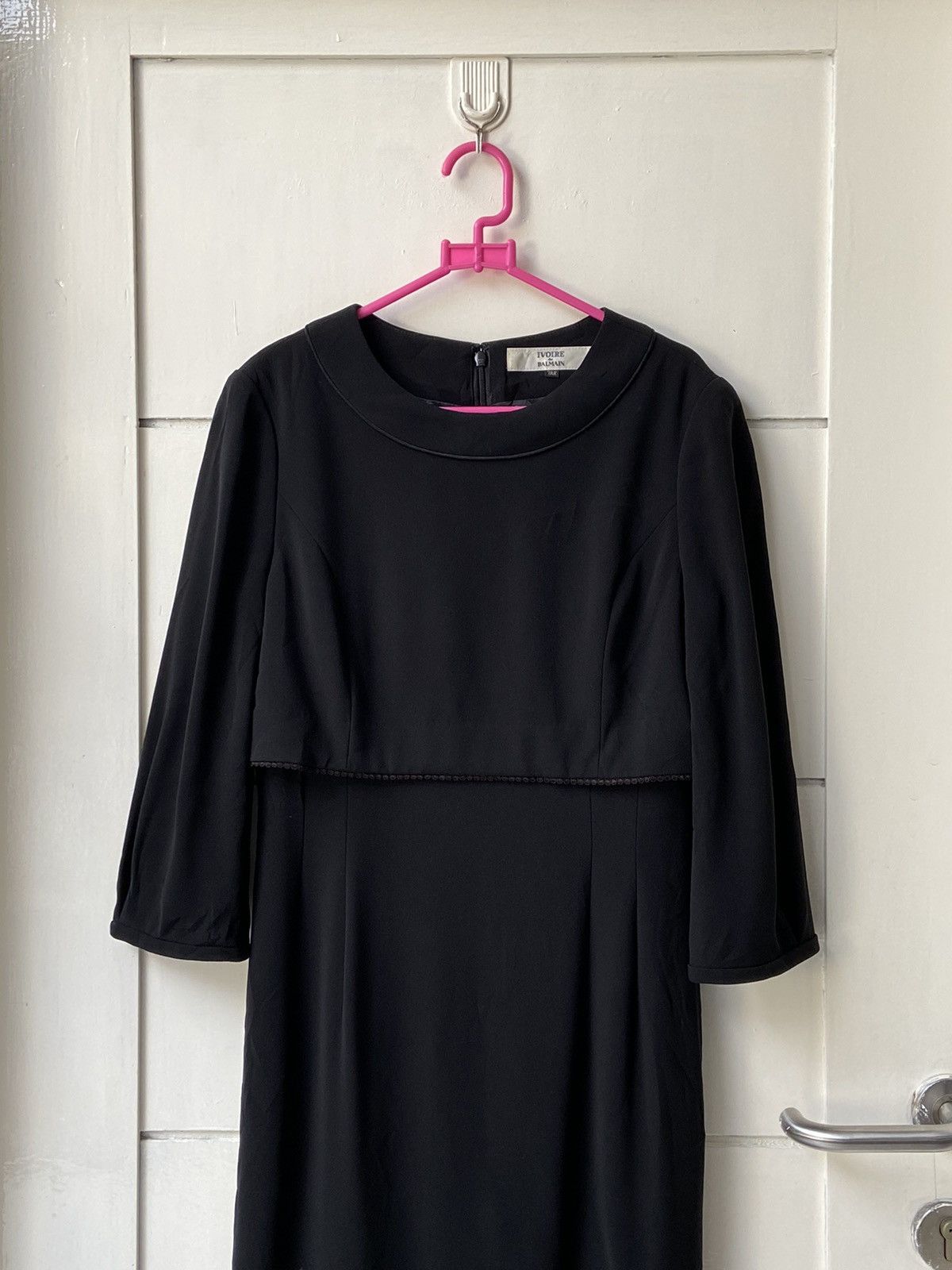 Balmain IVOIRE De BALMAIN Black Dress Size XS / US 0-2 / IT 36-38 - 2 Thumbnail