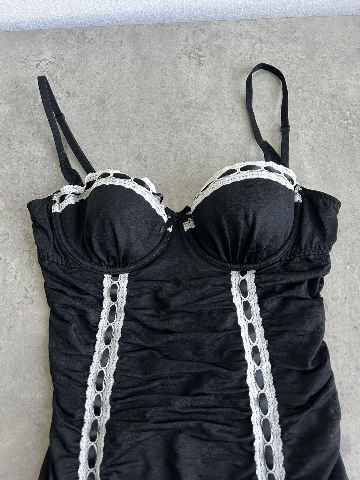 Vintage VS Black Sexy Gorgeous Mesh Mini Dress Lingerie Vintage Size S / US 4 / IT 40 - 8 Thumbnail