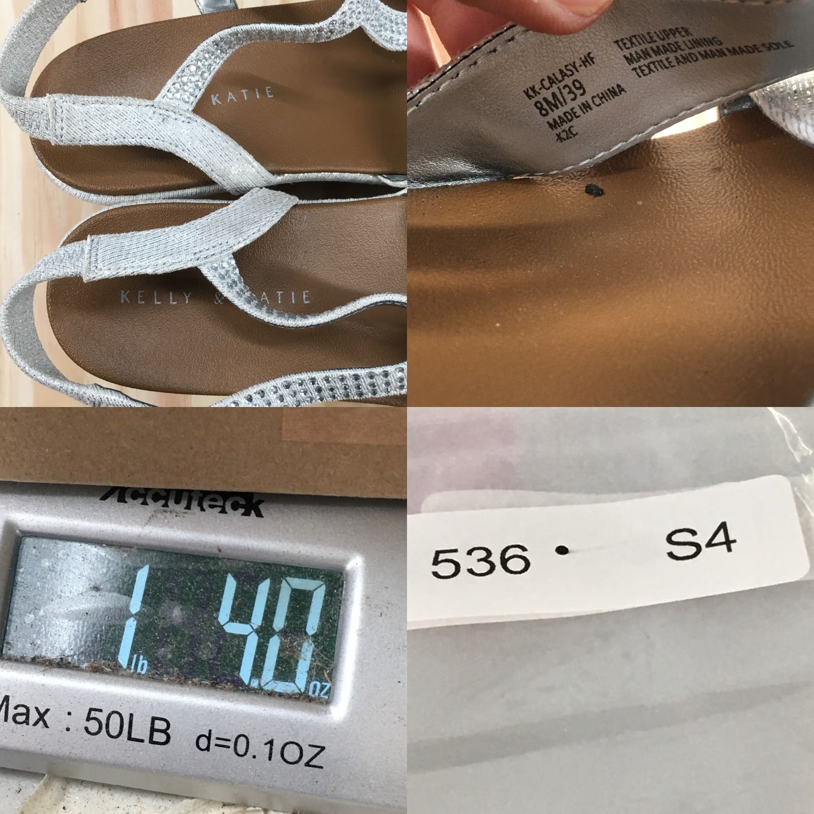 Vintage Kelly & Katie Sandals Calasy Strappy Wedge Beige Fabric Slip On Womens 8 M Shoes Size US 8 / IT 38 - 9 Thumbnail