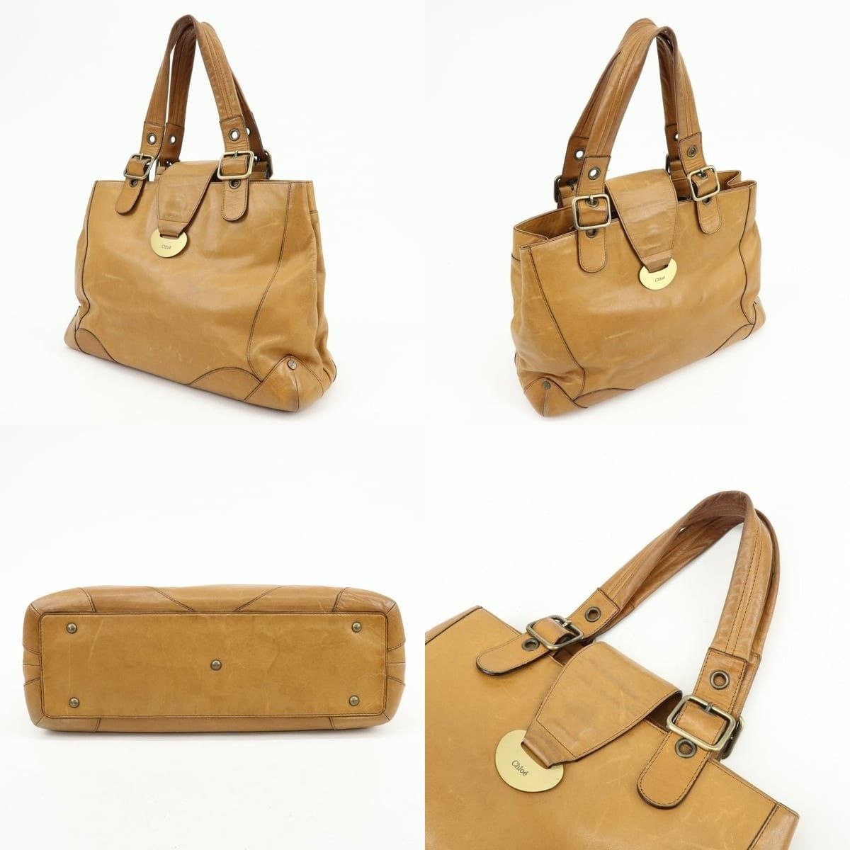 Chloe Chloe Maroquinerie Leather Tote Tan Size ONE SIZE - 3 Thumbnail