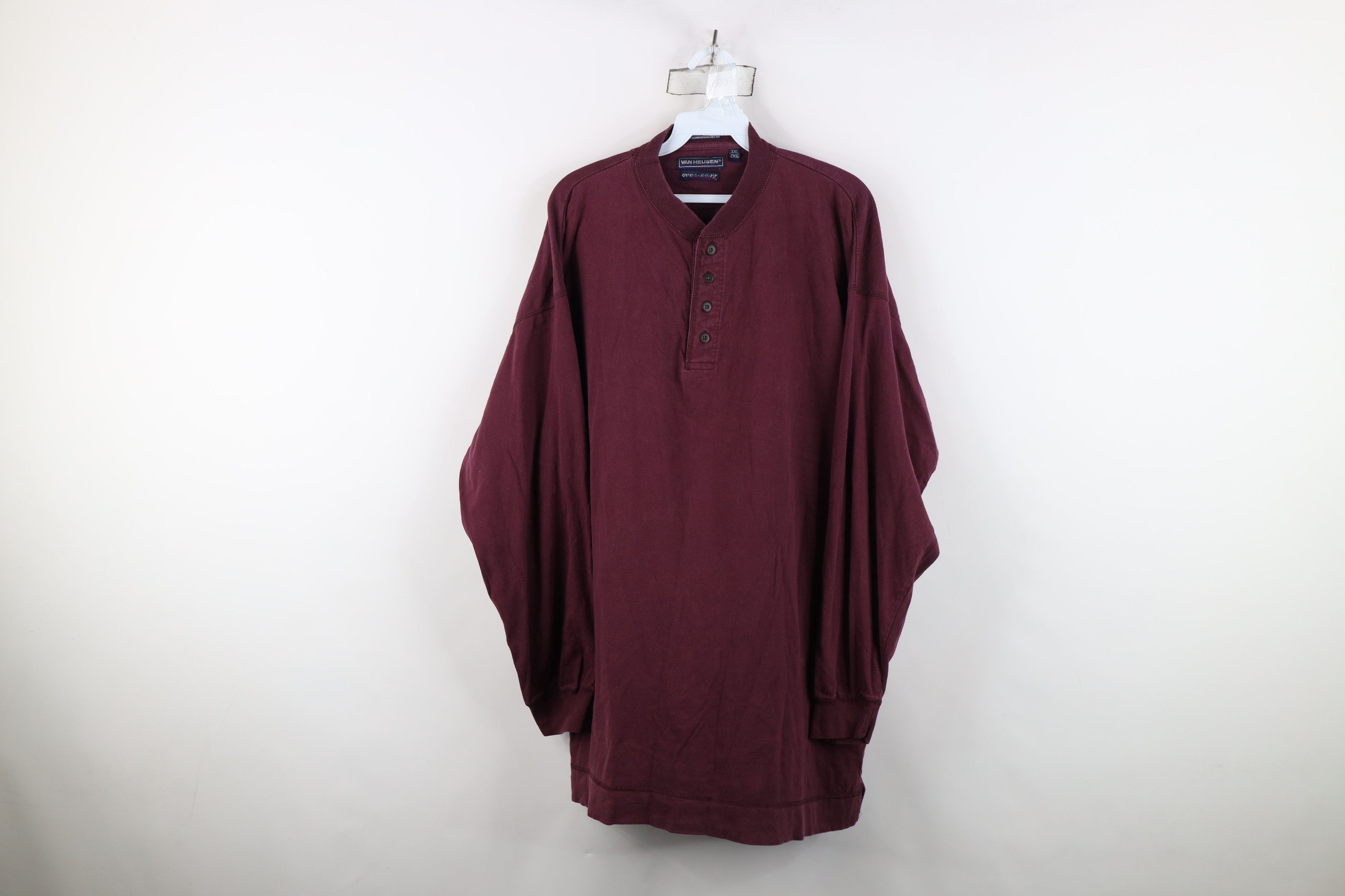Vintage Vintage 90s Streetwear Blank Long Sleeve Henley T-Shirt Size US XXL / EU 58 / 5 - 1 Thumbnail
