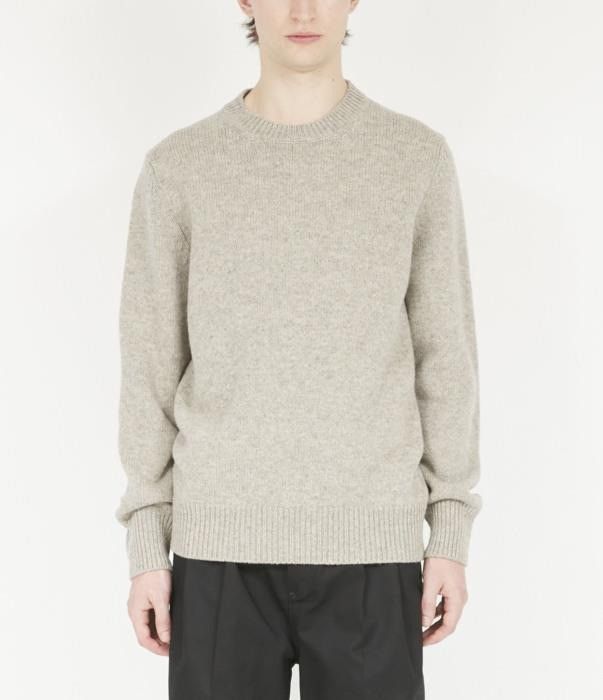 Maison Margiela o1bcso1str0526 Wool Crewneck Sweater in Light Beige Size US L / EU 52-54 / 3 - 1 Thumbnail