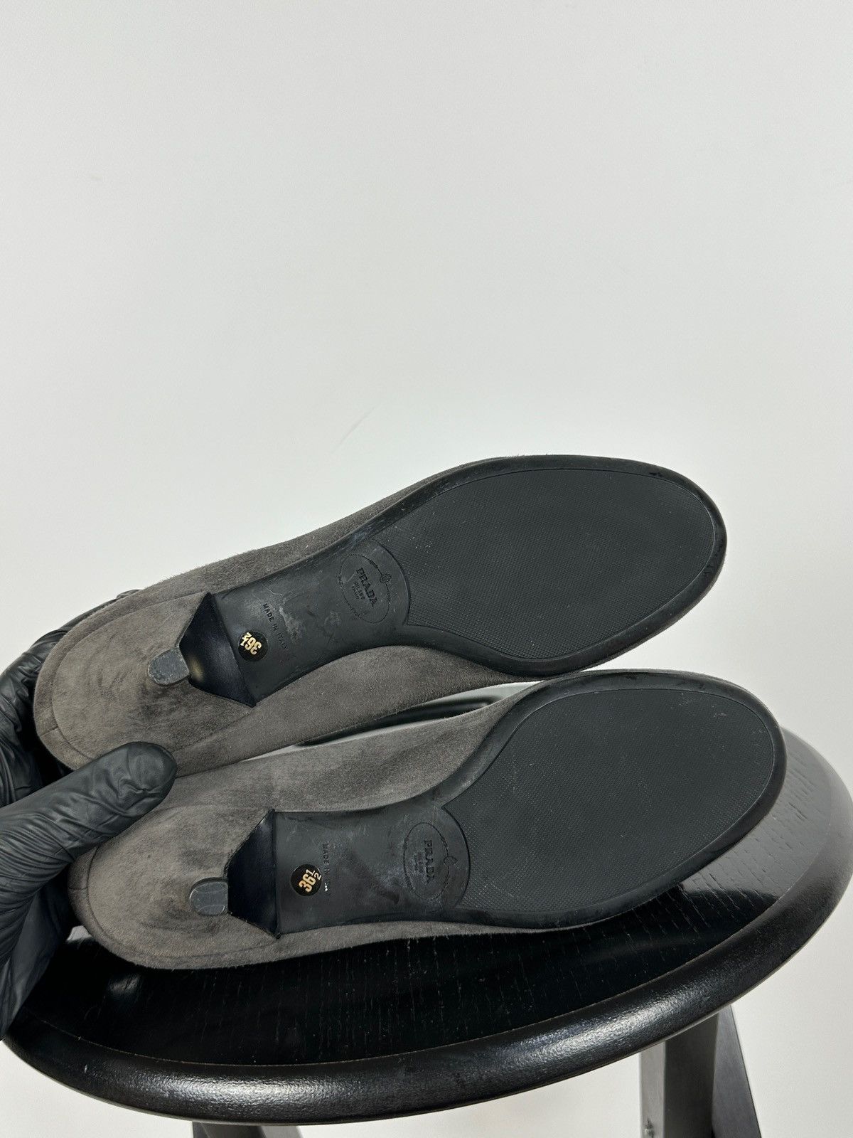 Prada Prada Gray Suede Loafers Moccasins Slip-On Shoes Size US 6.5 / IT 36.5 - 22 Thumbnail