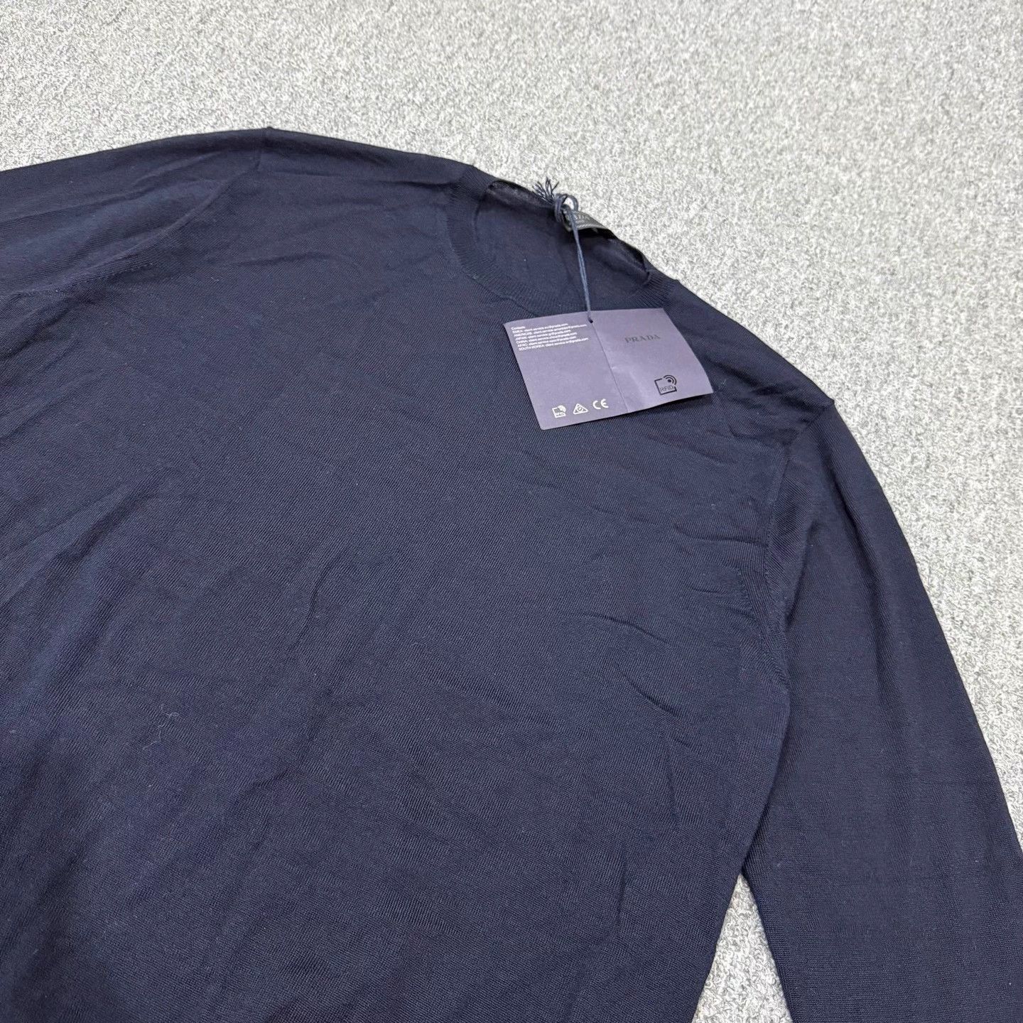 Prada Prada Navy Blue Wool Knit Sweater 48 Unused Size XL / US 12-14 / IT 48-50 - 3 Thumbnail
