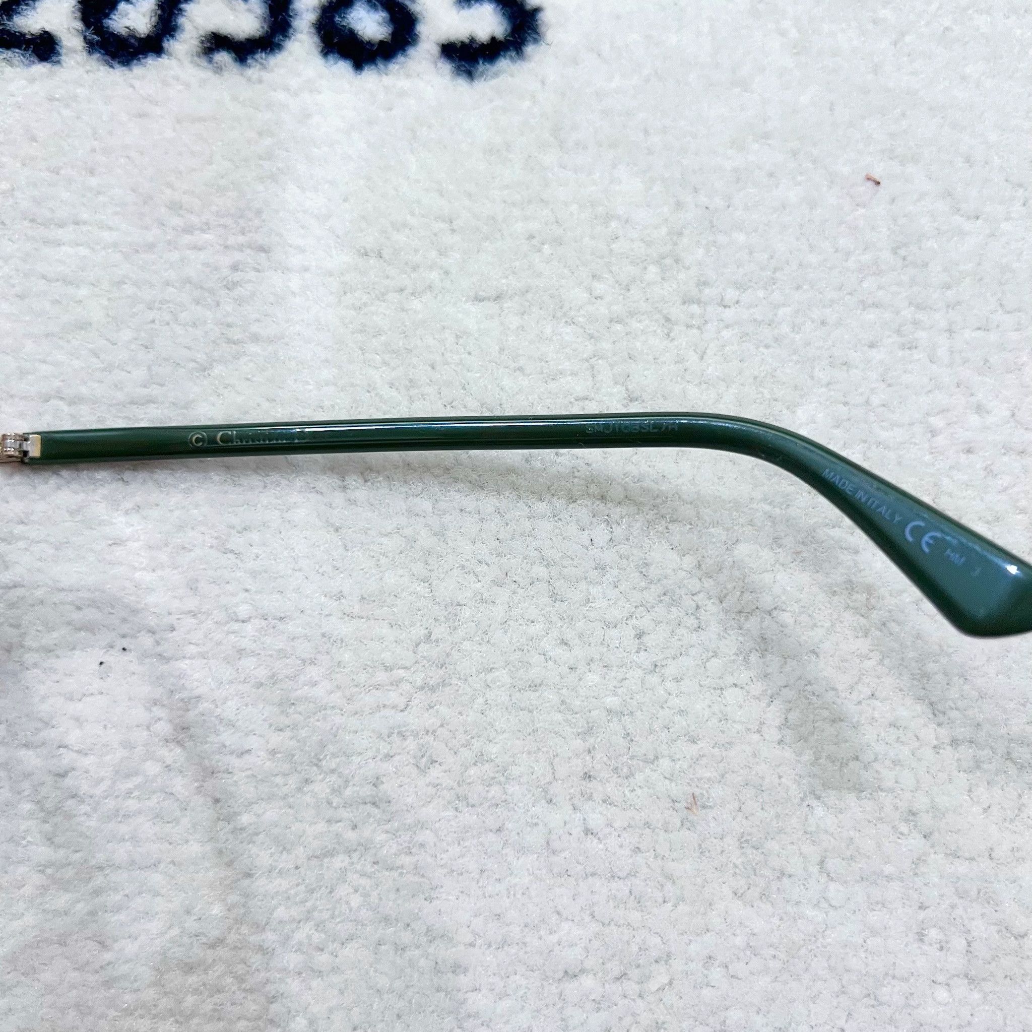 Dior Dior Reflected Rose Gold Frame Green Arms Aviator Size ONE SIZE - 8 Thumbnail