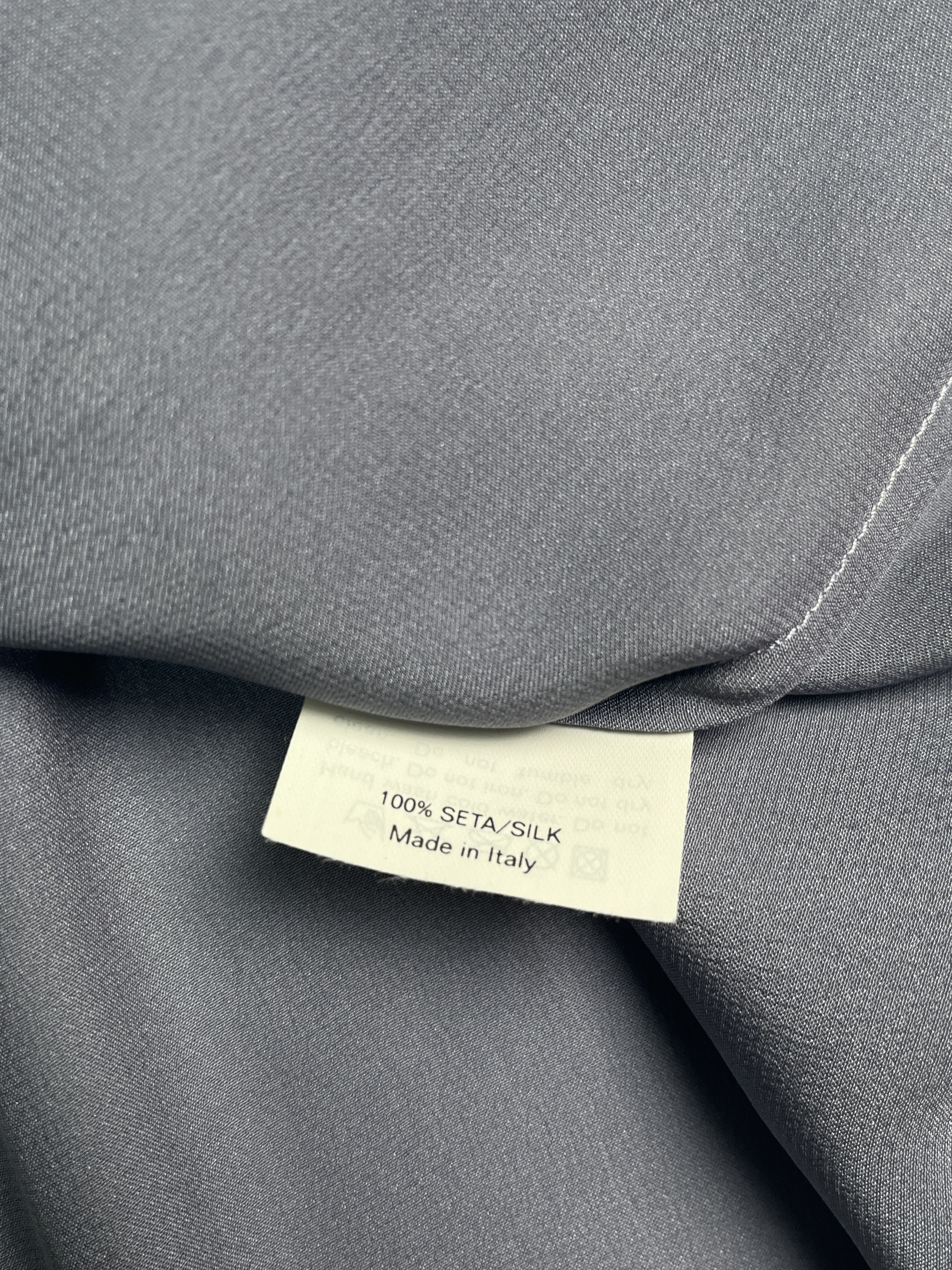 Yves Saint Laurent Yves Saint Laurent Silver Blue Round Neck Top Size M / US 6-8 / IT 42-44 - 4 Thumbnail