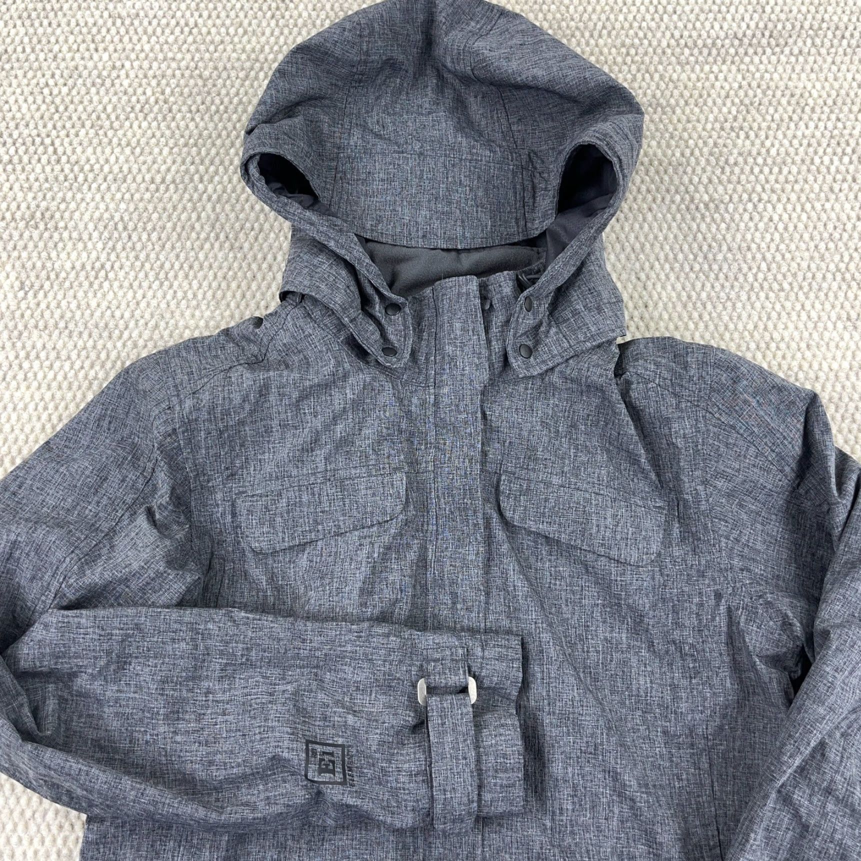 Vintage REI Rain Jacket Women Small Gray Hooded Parka Regular Fit Outdoor Size S / US 4 / IT 40 - 2 Thumbnail
