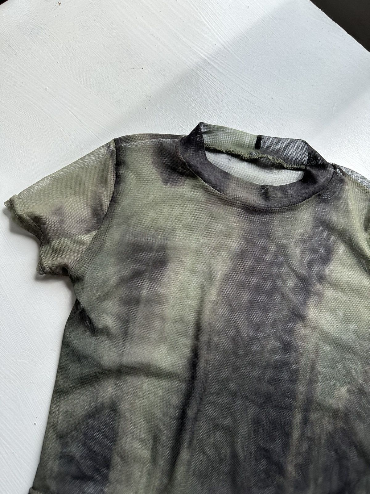 Japanese Brand × Vintage Y2K Mesh Top Khaki Straight 2000s Size S / US 4 / IT 40 - 4 Thumbnail