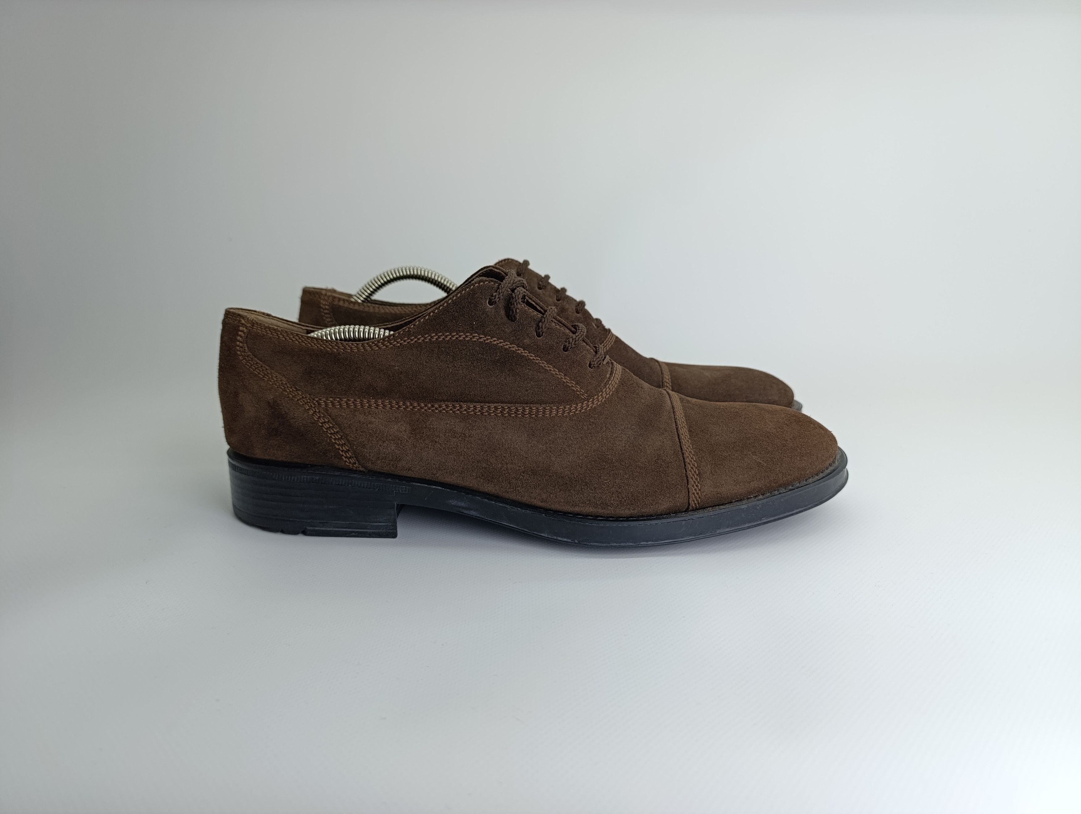 Pal Zileri Pal Zileri Concept Brown Suede Cap Toe Oxford Shoes Mens Size US 11 / EU 44 - 6 Thumbnail