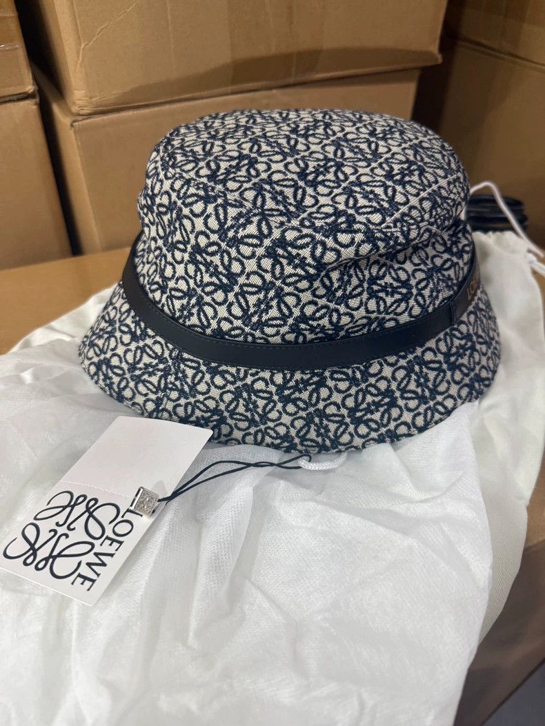 Loewe LOEWE size 59 Bucket hat with embroidered jacquard logo, ca Size ONE SIZE - 2 Thumbnail