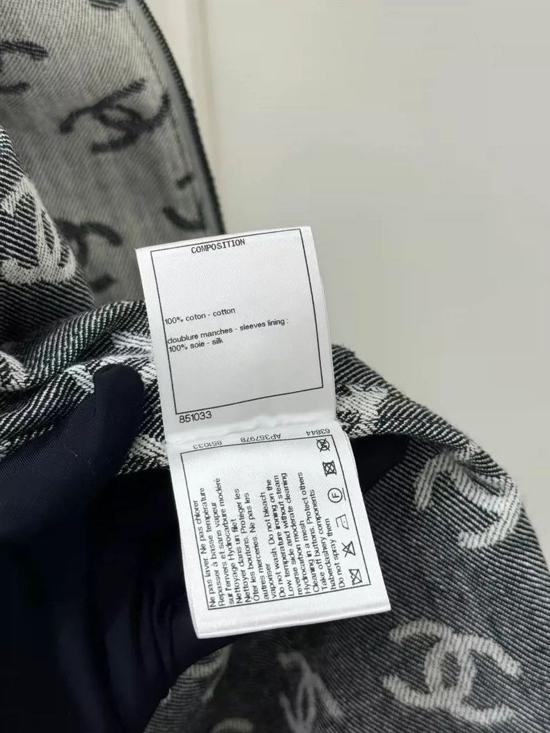 Chanel Chanel 22 Spring and Summer Gray Logo Denim Jacket Size XS / US 0-2 / IT 36-38 - 6 Thumbnail