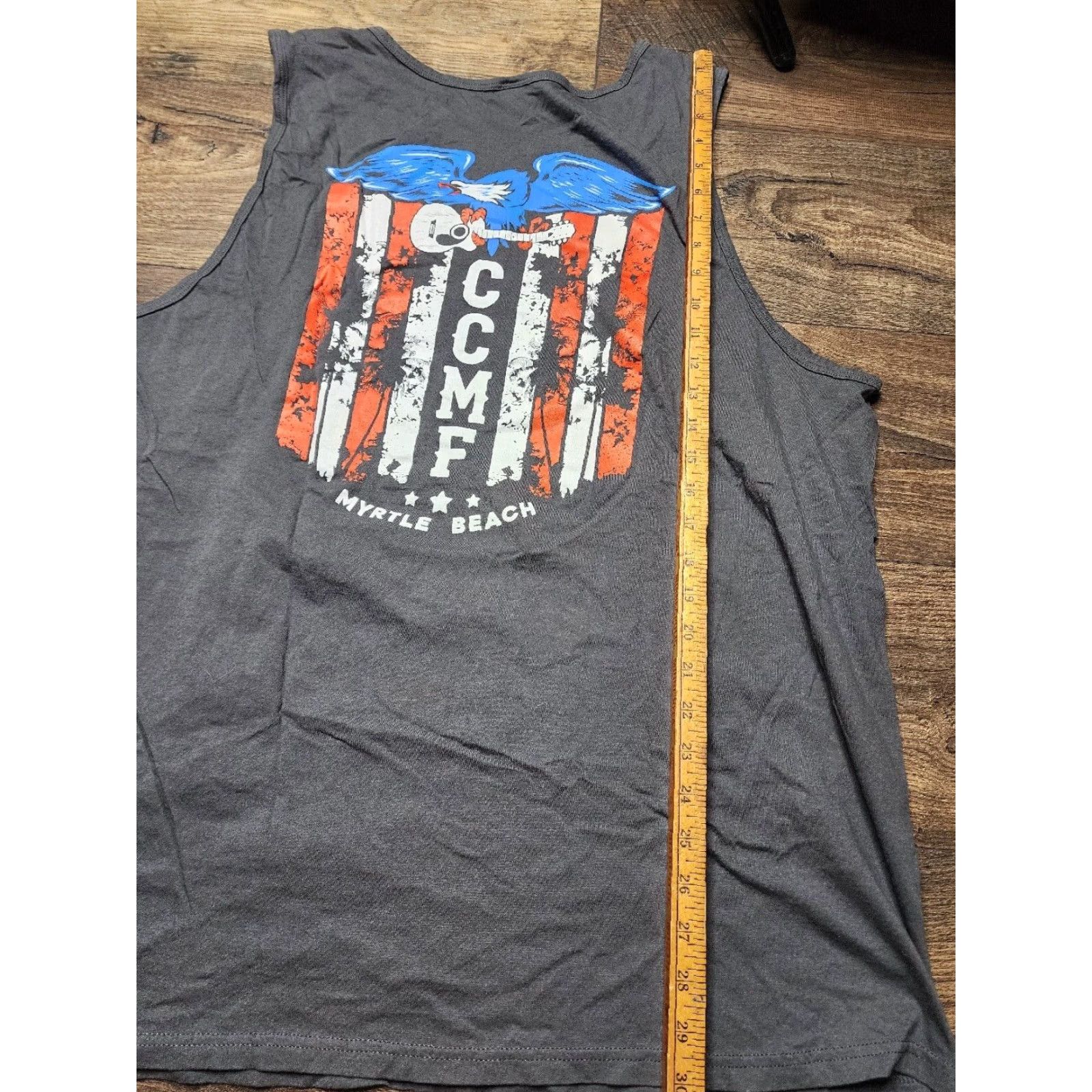 Vintage Mens 3XL District Carolina Country Music Festival 2021 T-Shirt Sleeveless Tank Top Gray Music Double-Sided Size US XXL / EU 58 / 5 - 2 Thumbnail