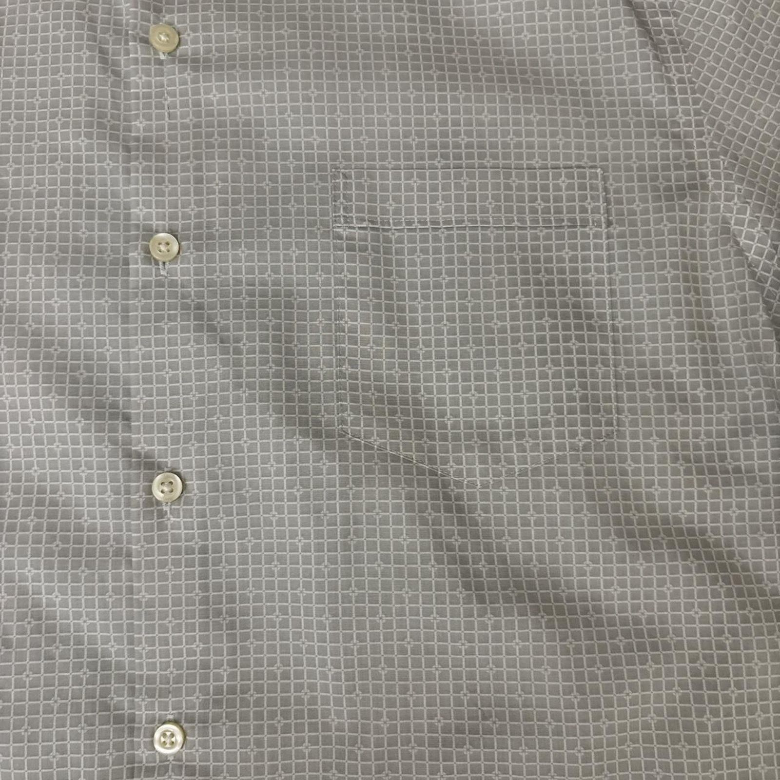 Van Heusen Men's Grey/White Checker Pattern Van Heusen Polo Shirt Size US XL / EU 56 / 4 - 4 Thumbnail