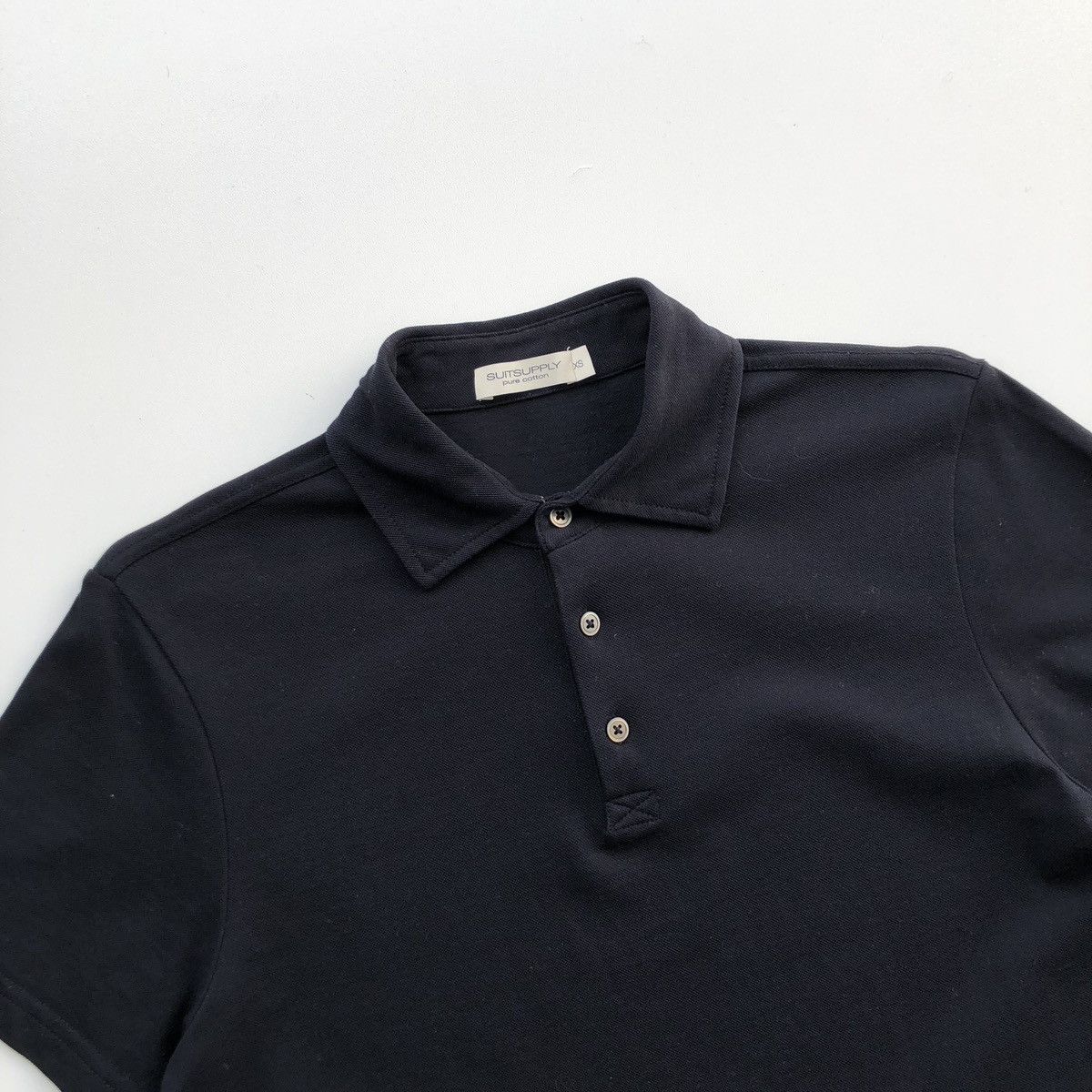 Suitsupply SuitSupply Pure Cotton Pique Polo Shirt Navy Size US XS / EU 42 / 0 - 2 Thumbnail