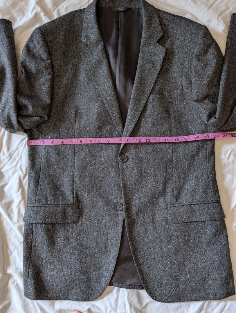 Calvin Klein Calvin Klein Collection Sport Jacket, Grey Tweed 40R Size 40R - 3 Thumbnail