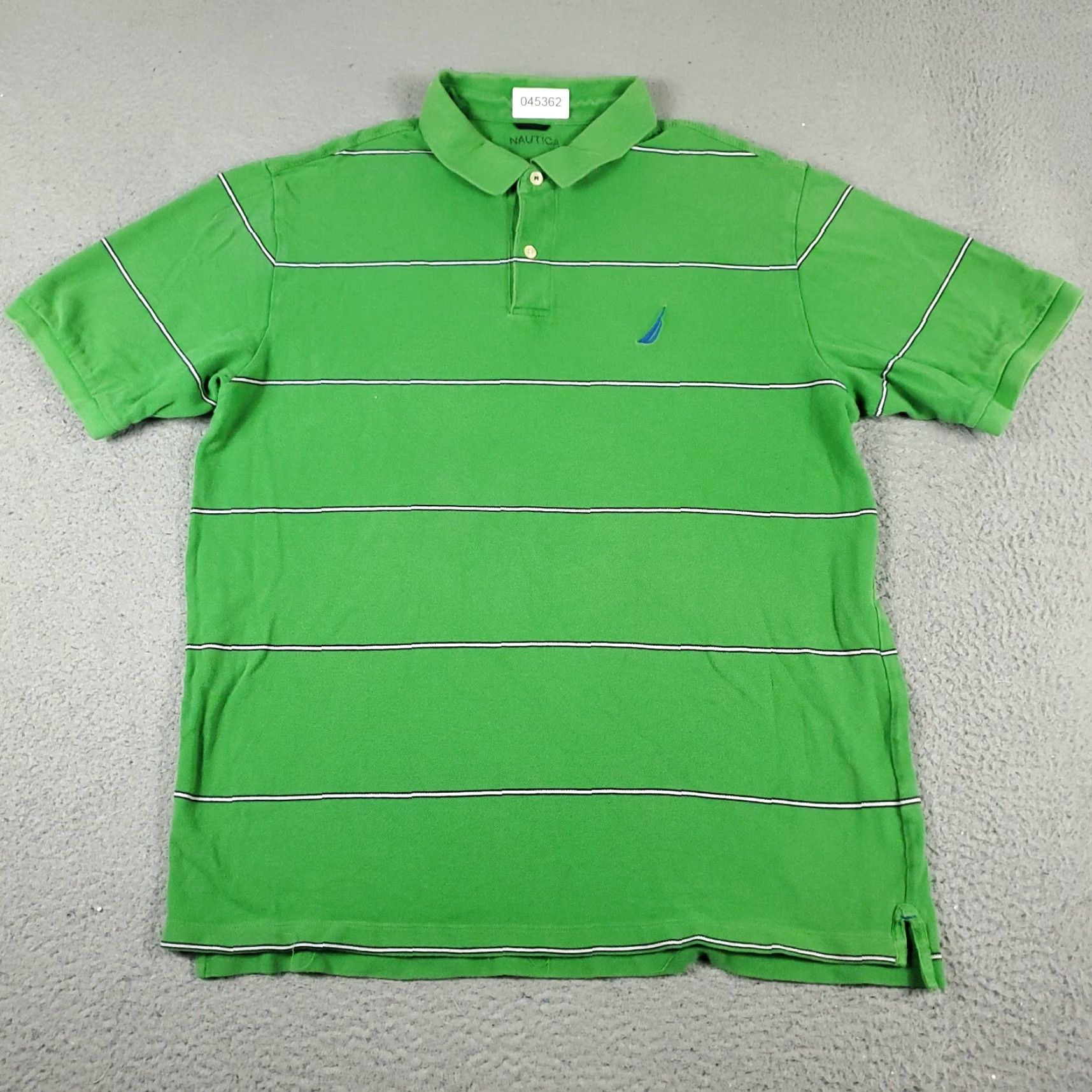 Nautica Nautica Polo Shirt Mens XL Green Striped Casual Short Sleeve Activewear Size US XL / EU 56 / 4 - 2 Thumbnail