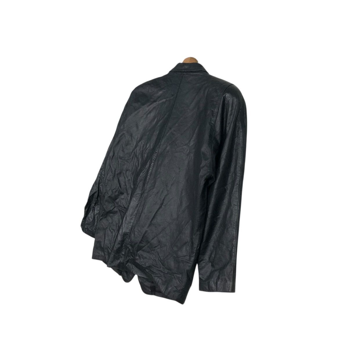 Japanese Brand 🔥VINTAGE WORK LEATHER JACKET UNBRANDED ISSEY MIYAKE Size US M / EU 48-50 / 2 - 12 Thumbnail