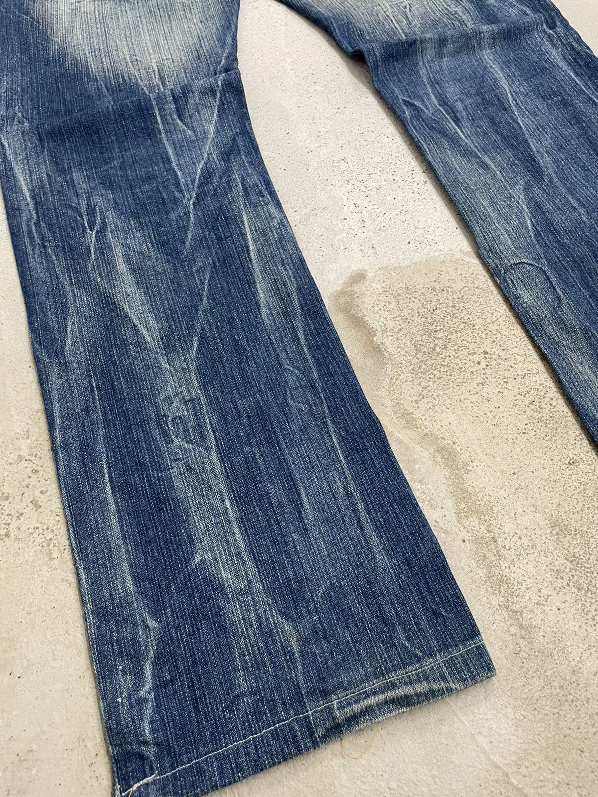 If Six Was Nine Raw Muddy Lightning Whisker Hard Stiching Buckle Back Denim Size US 30 / EU 46 - 17 Thumbnail