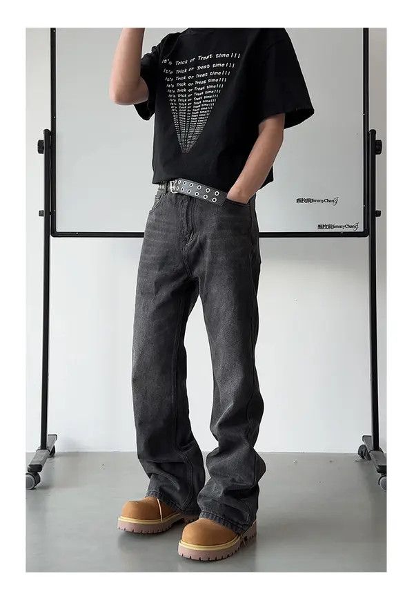 Jean Kuriyama x Rieko Washed Wide Leg Jeans Size US 30 / EU 46 - 2 Thumbnail