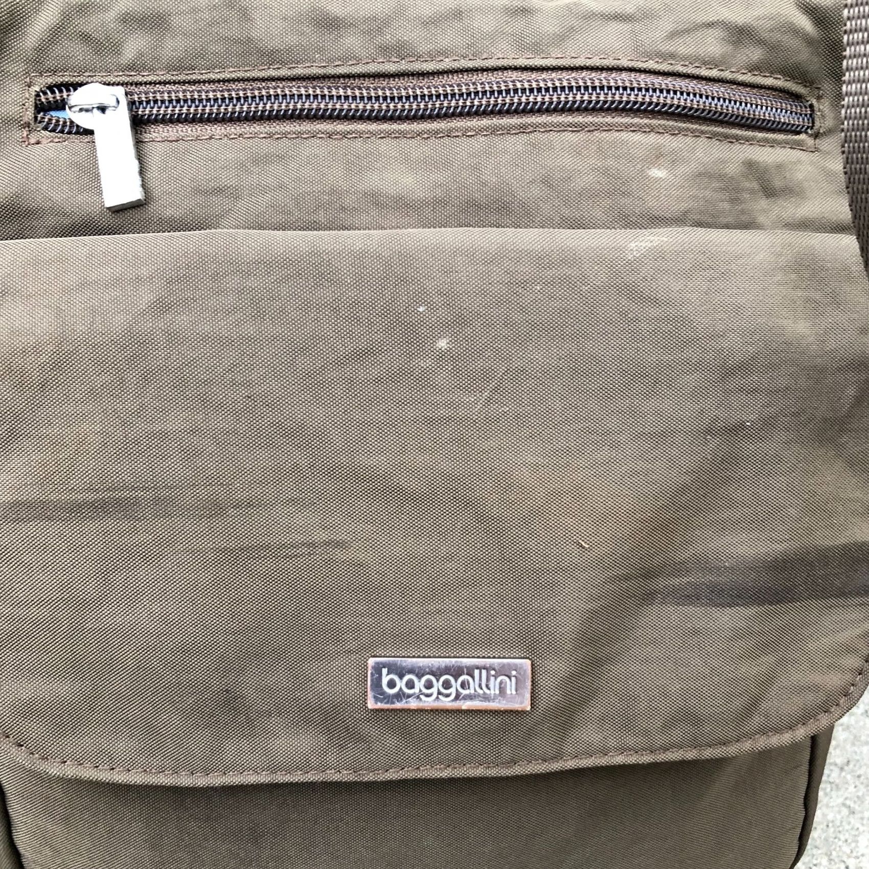 Vintage Baggallini Travel Purse Crossbody Womens Lightweight Nylon Green Bag 11" W x 11" H x 3" D Size ONE SIZE - 2 Thumbnail