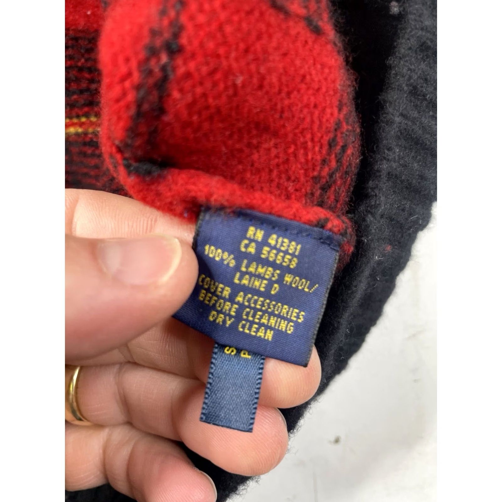 Ralph Lauren Ralph Lauren Polo Sweater Knit Plaid Shawl Collar Wool 2XL Men Red, Pullover, Regular Size, Wool Size US XXL / EU 58 / 5 - 5 Thumbnail