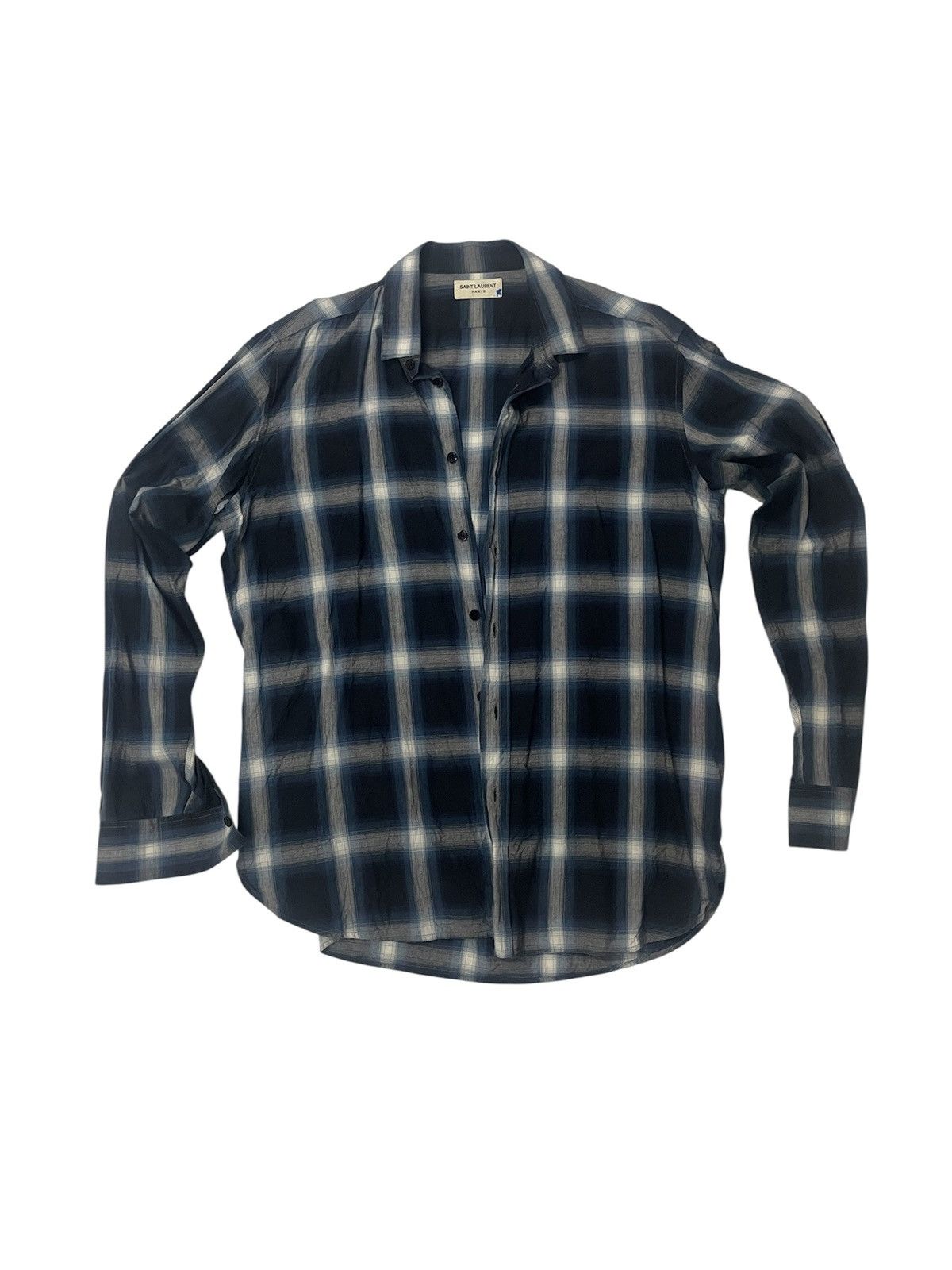 Saint Laurent Paris Saint Laurent Paris Shadow Shirt Size US M / EU 48-50 / 2 - 1 Thumbnail