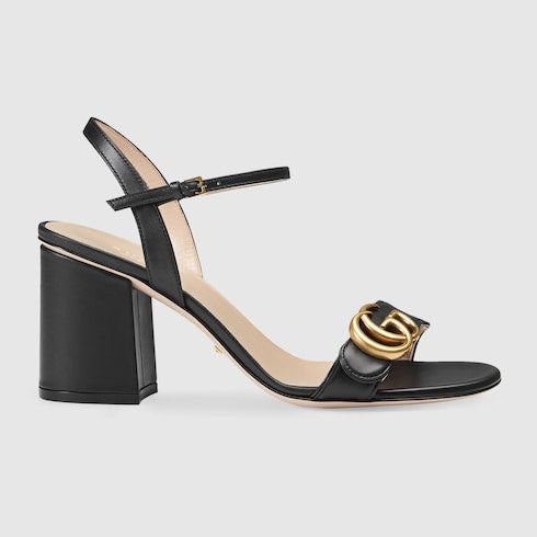 Gucci Gucci Marmont Double G Mid Heel Sandals SIZE 41 Size ONE SIZE - 1 Thumbnail