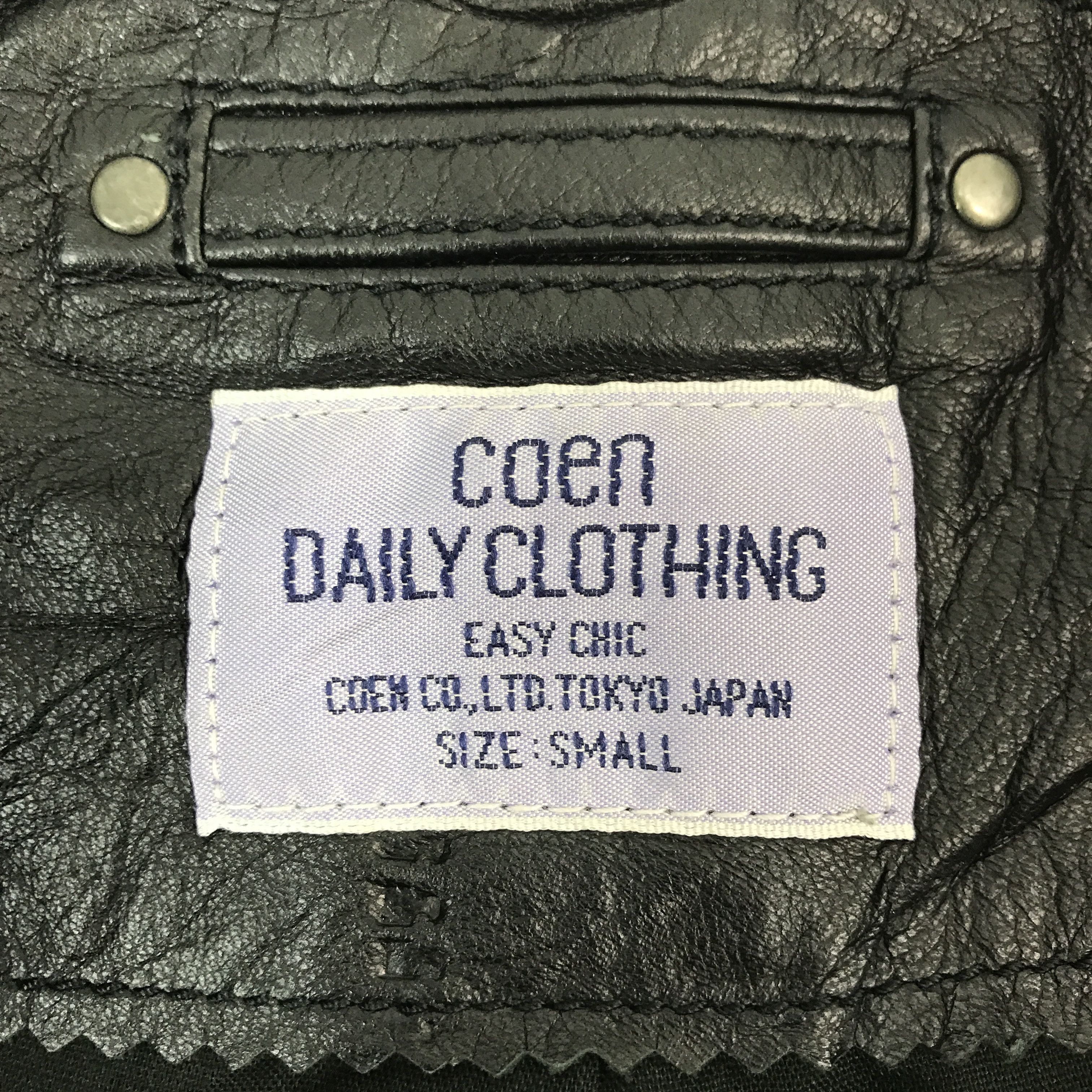 14th Addiction × Japanese Brand × Leather Vintage Coen Double collar bono leather Jacket Size US XS / EU 42 / 0 - 9 Thumbnail
