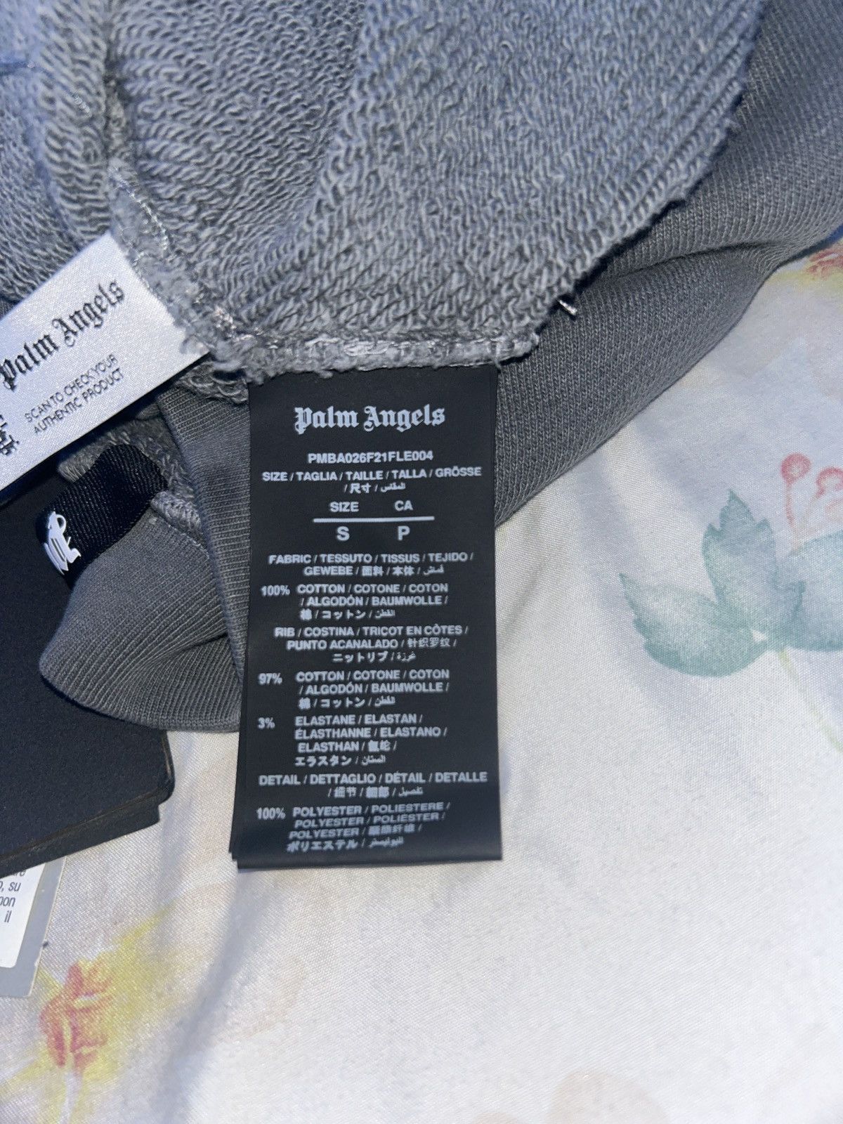 Palm Angels Palm Angels GD Curved Logo Crew Gray Size US S / EU 44-46 / 1 - 5 Thumbnail